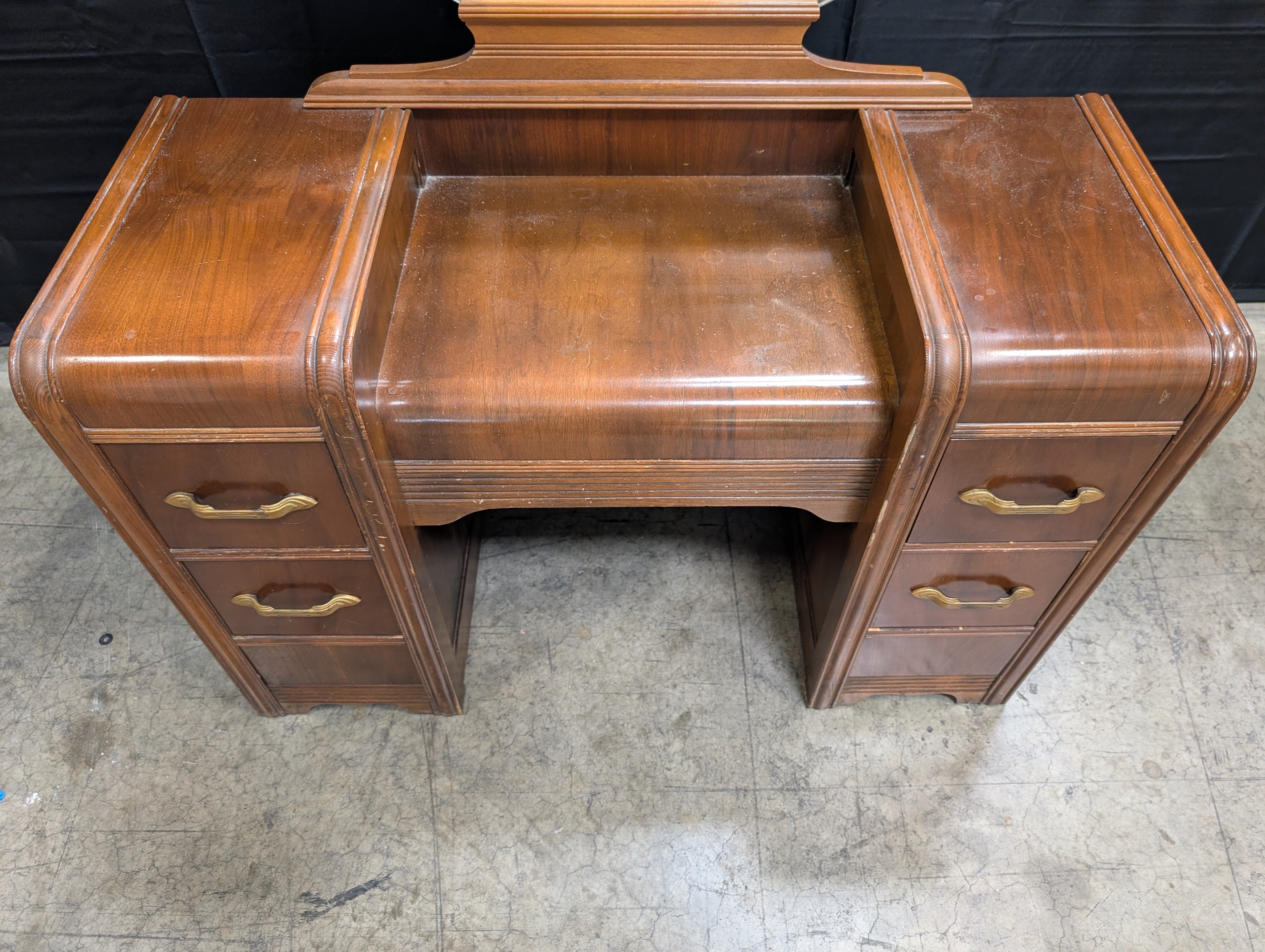 Vintage Art Deco Waterfall Vanity