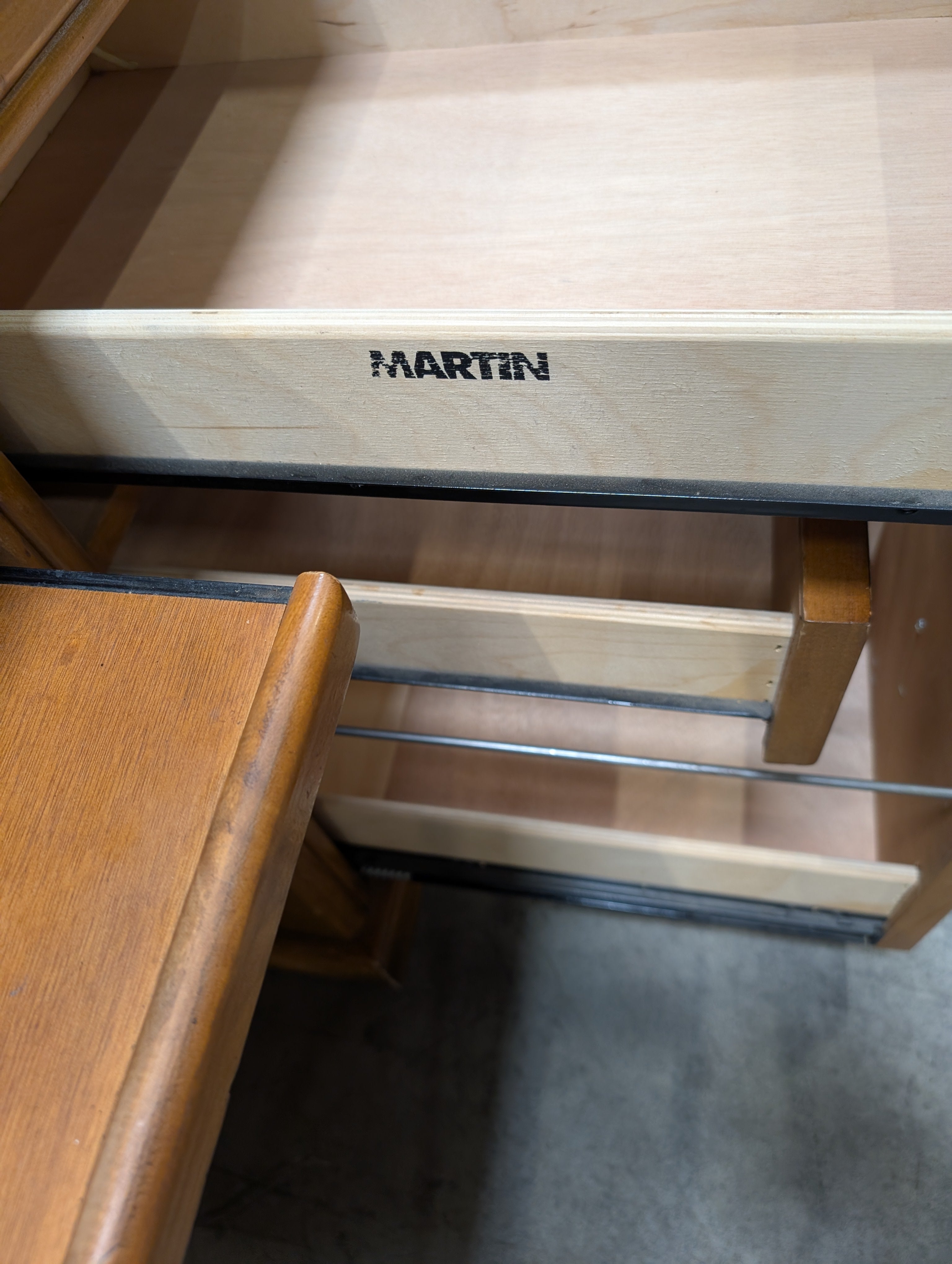 Martin Furniture Classic Brown Wood Office Desk with Three Storage Drawers