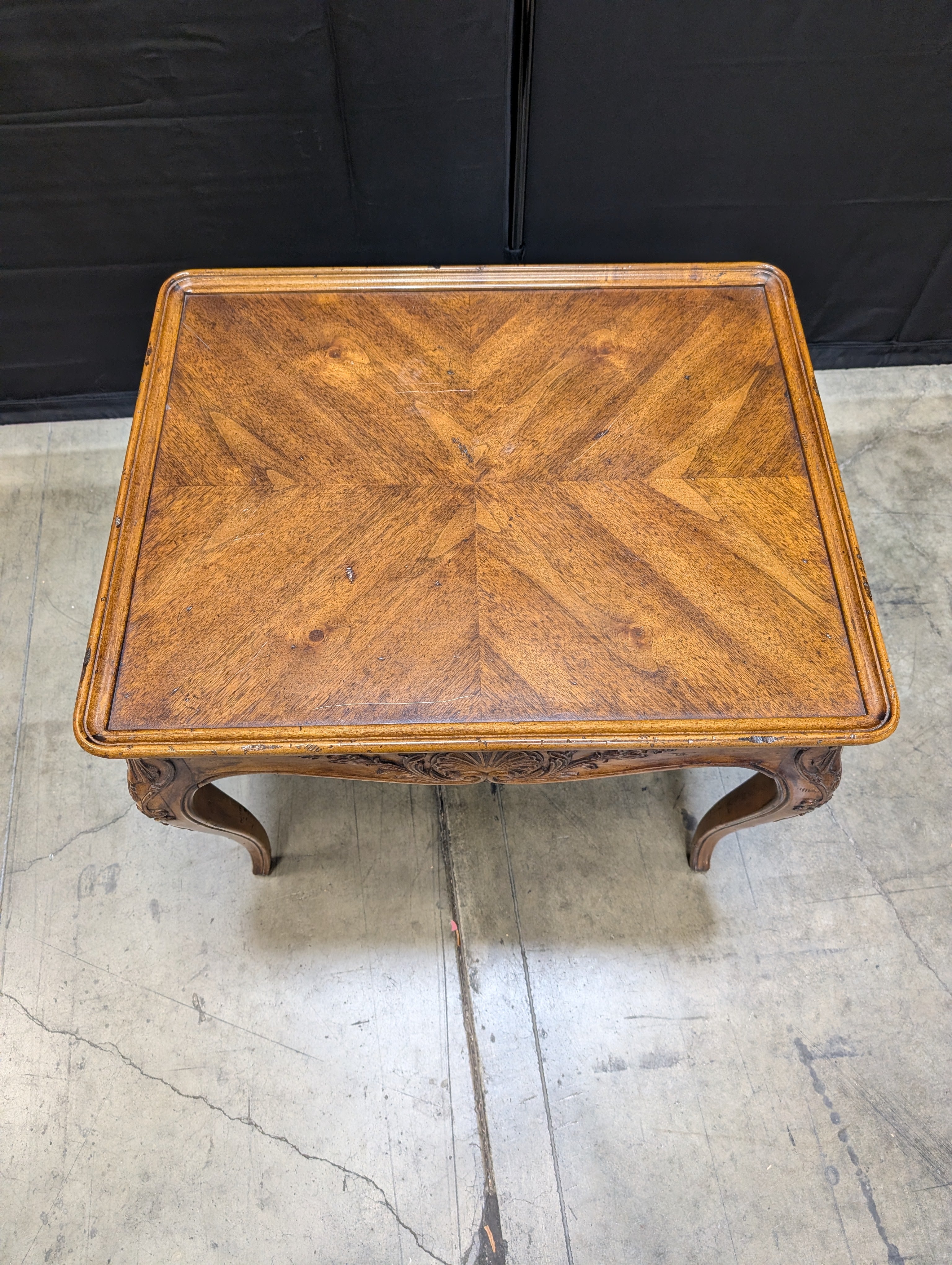 Henredon Villanary Collection Carved Wood Side Table