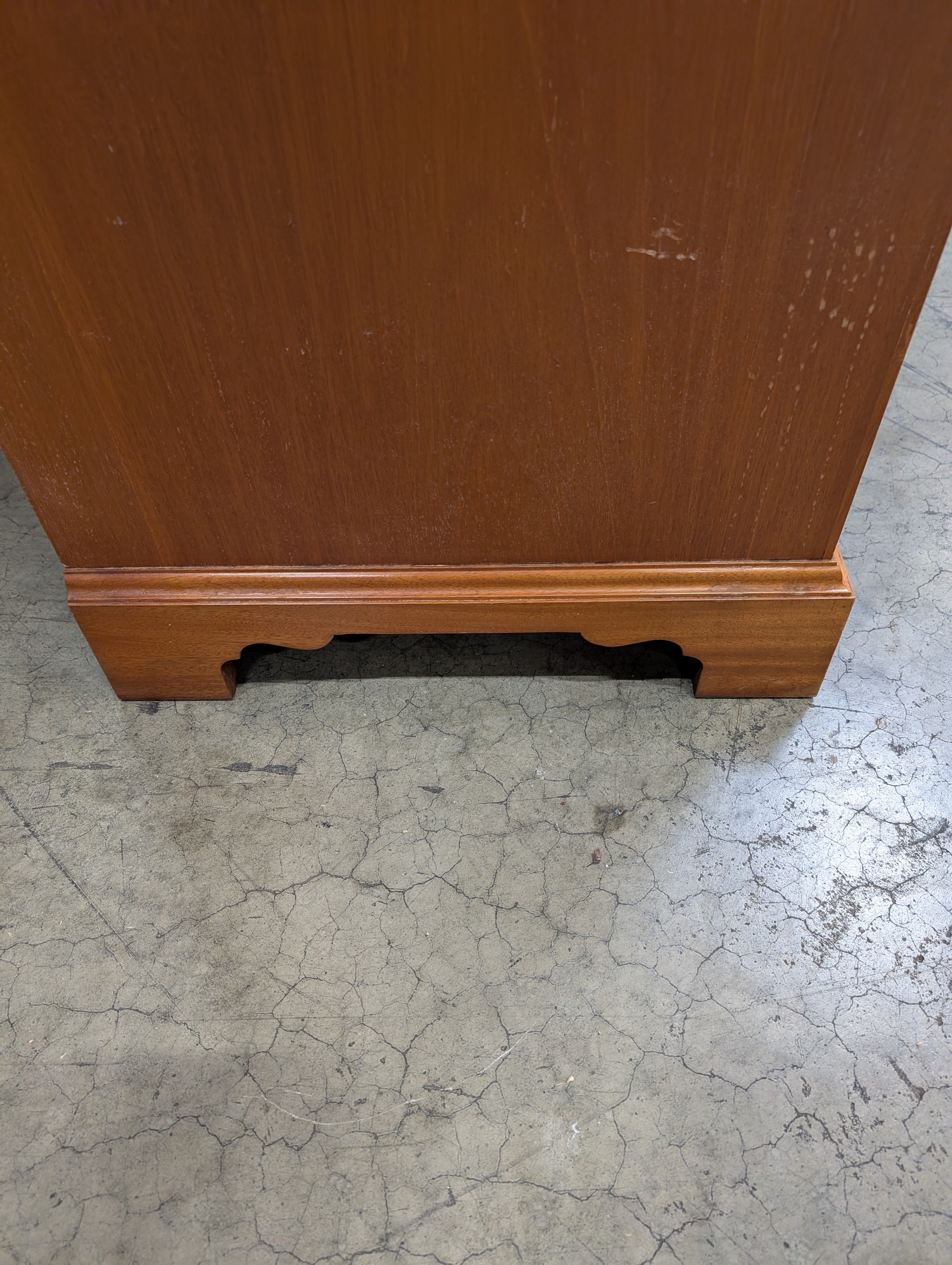 Classic Cherry-Stained Wood Slant-Front Secretary Desk