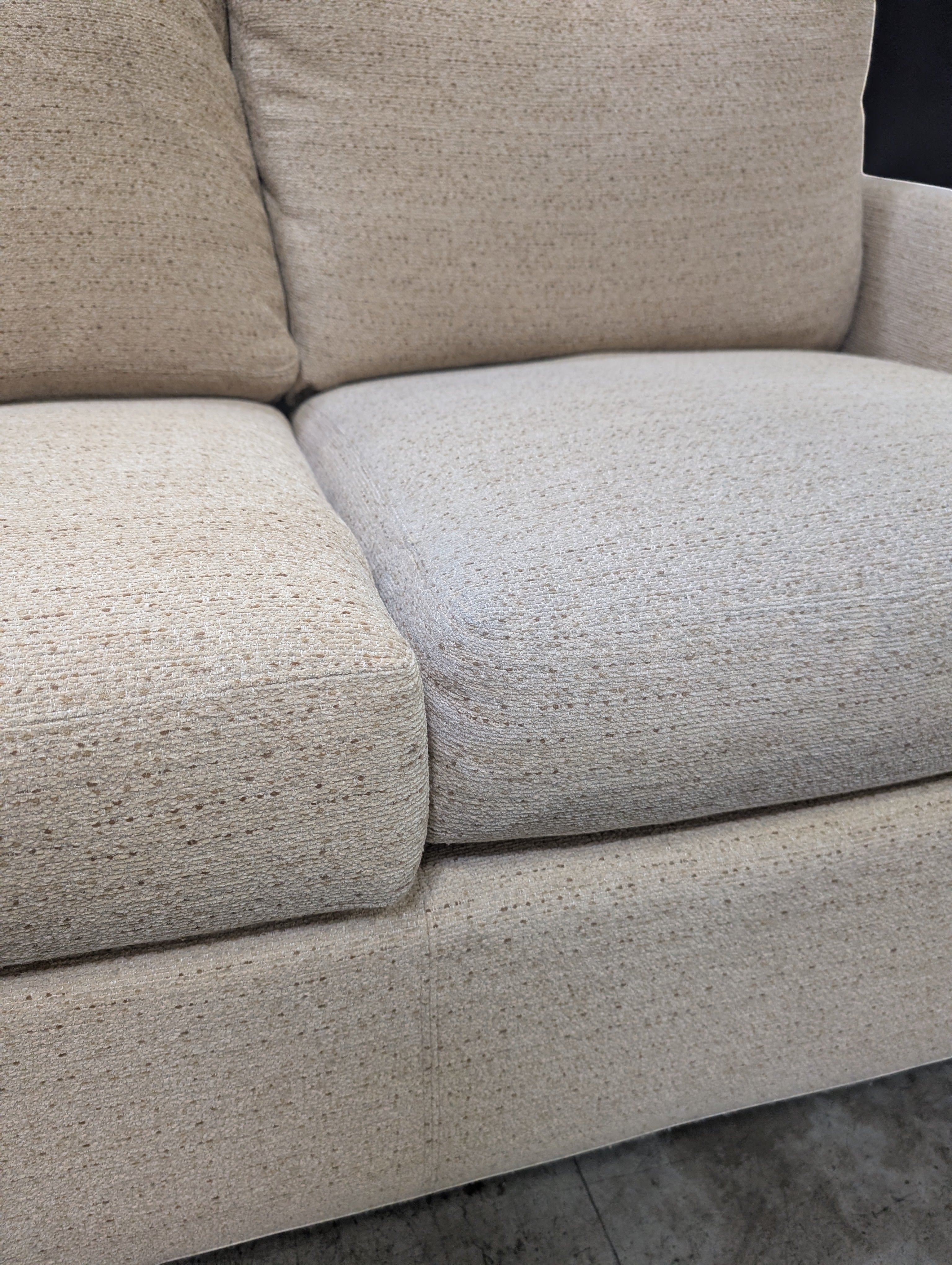 Used Textured Fabric Two-Seater Sofa
