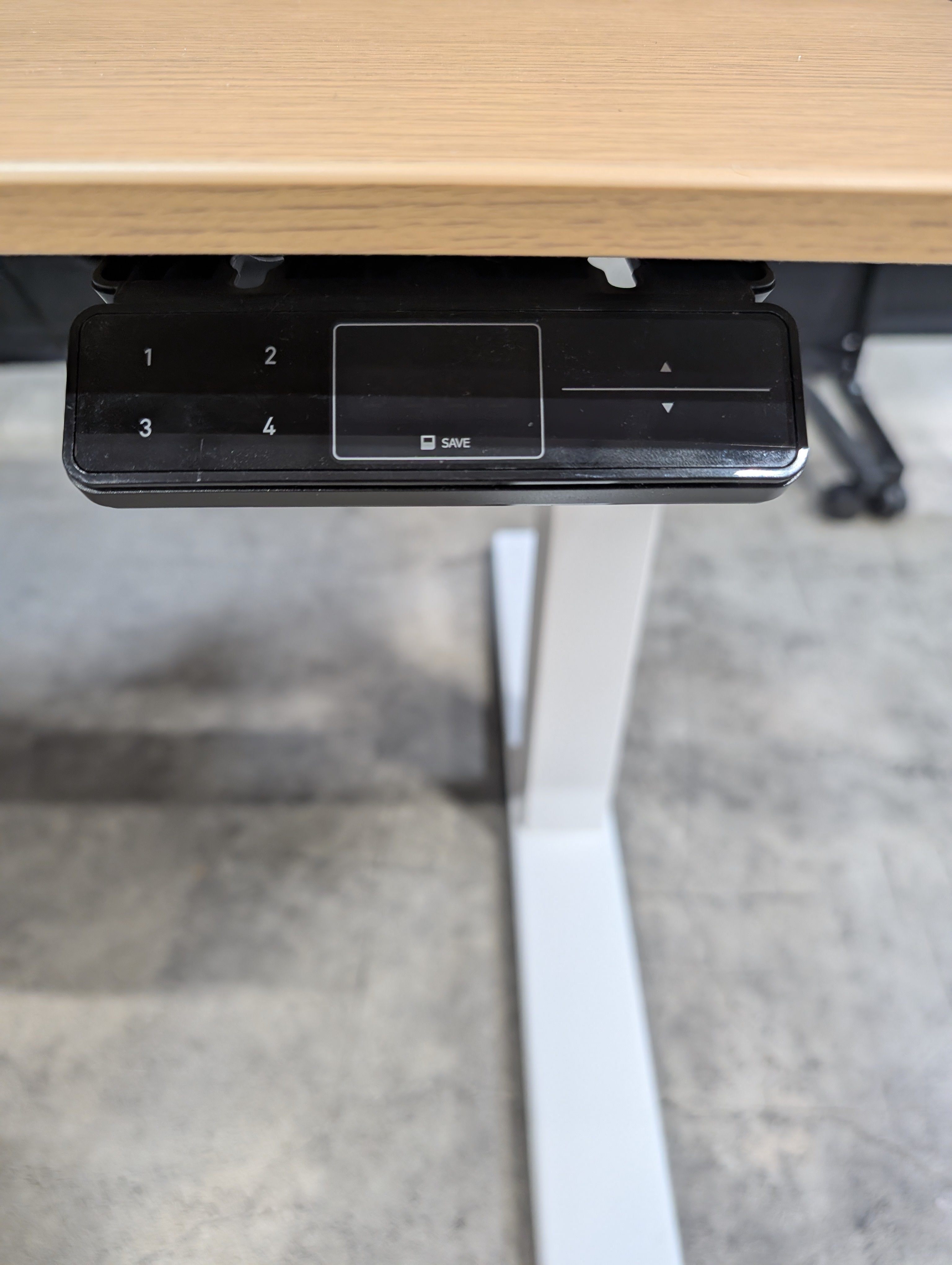 Adjustable Height Standing Desk with Light Wood Top