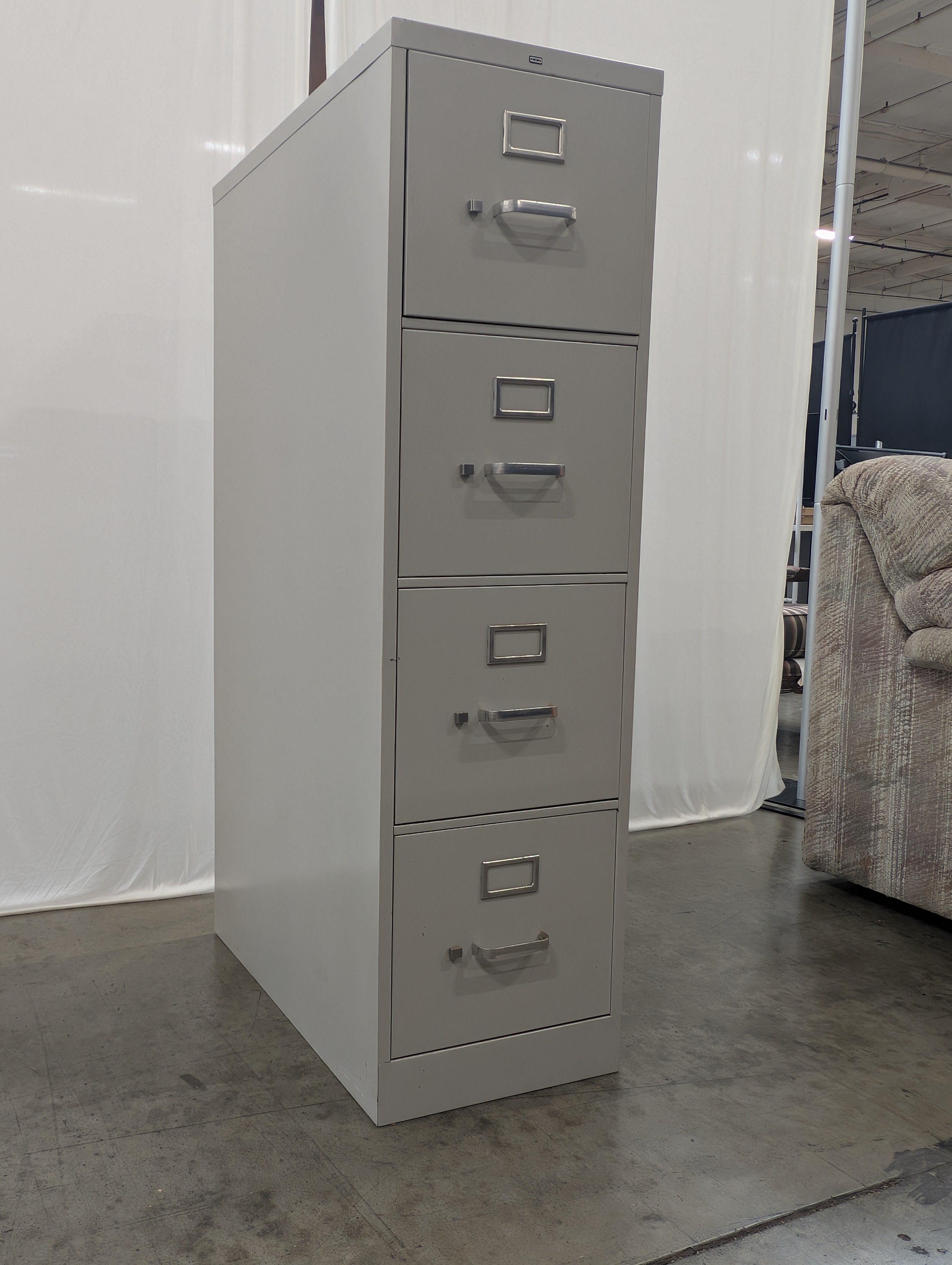 Sturdy Four-Drawer Metal Filing Cabinet - Office Storage Solution