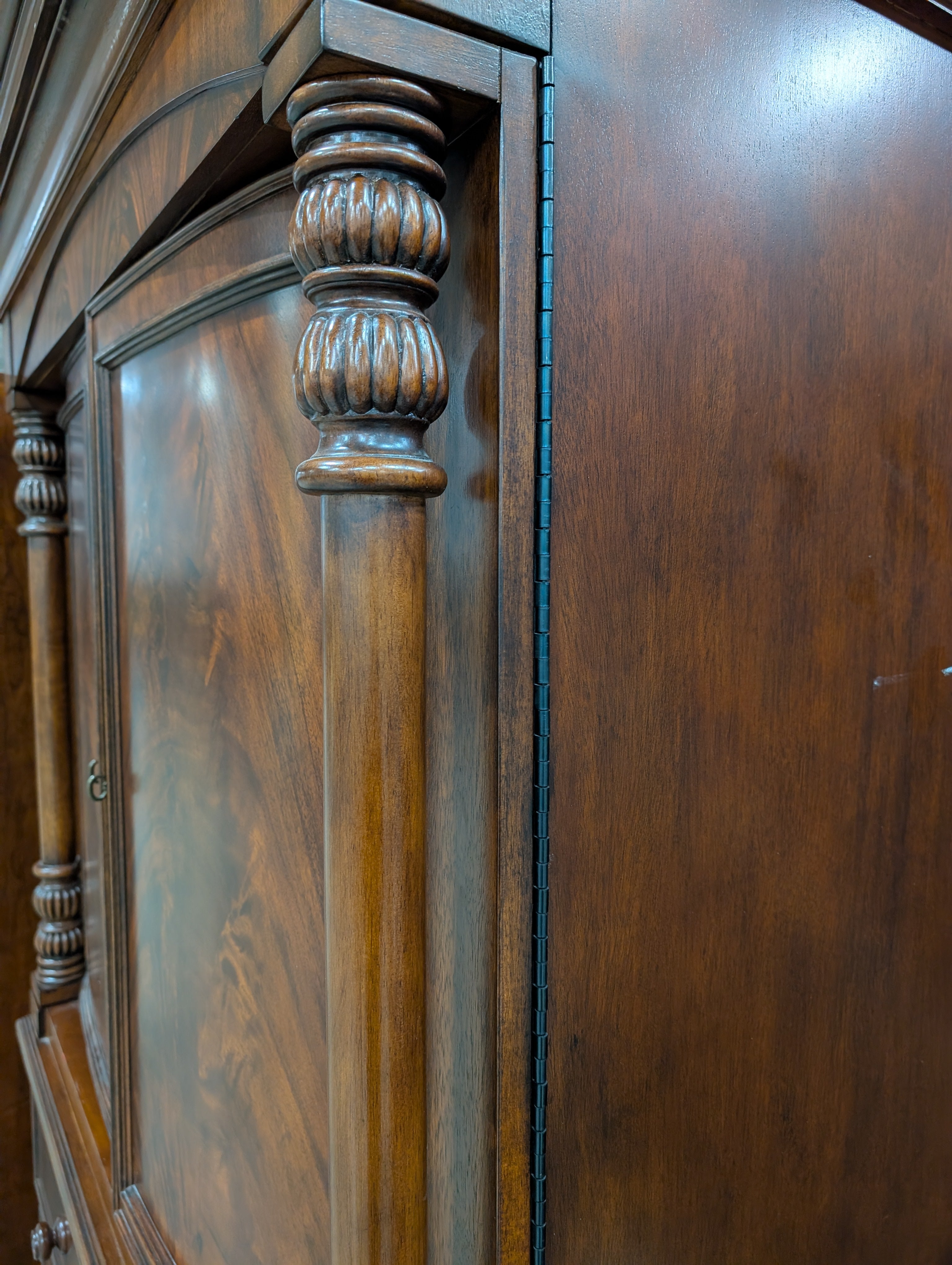 Traditional Dark Hardwood Armoire Dresser Combo