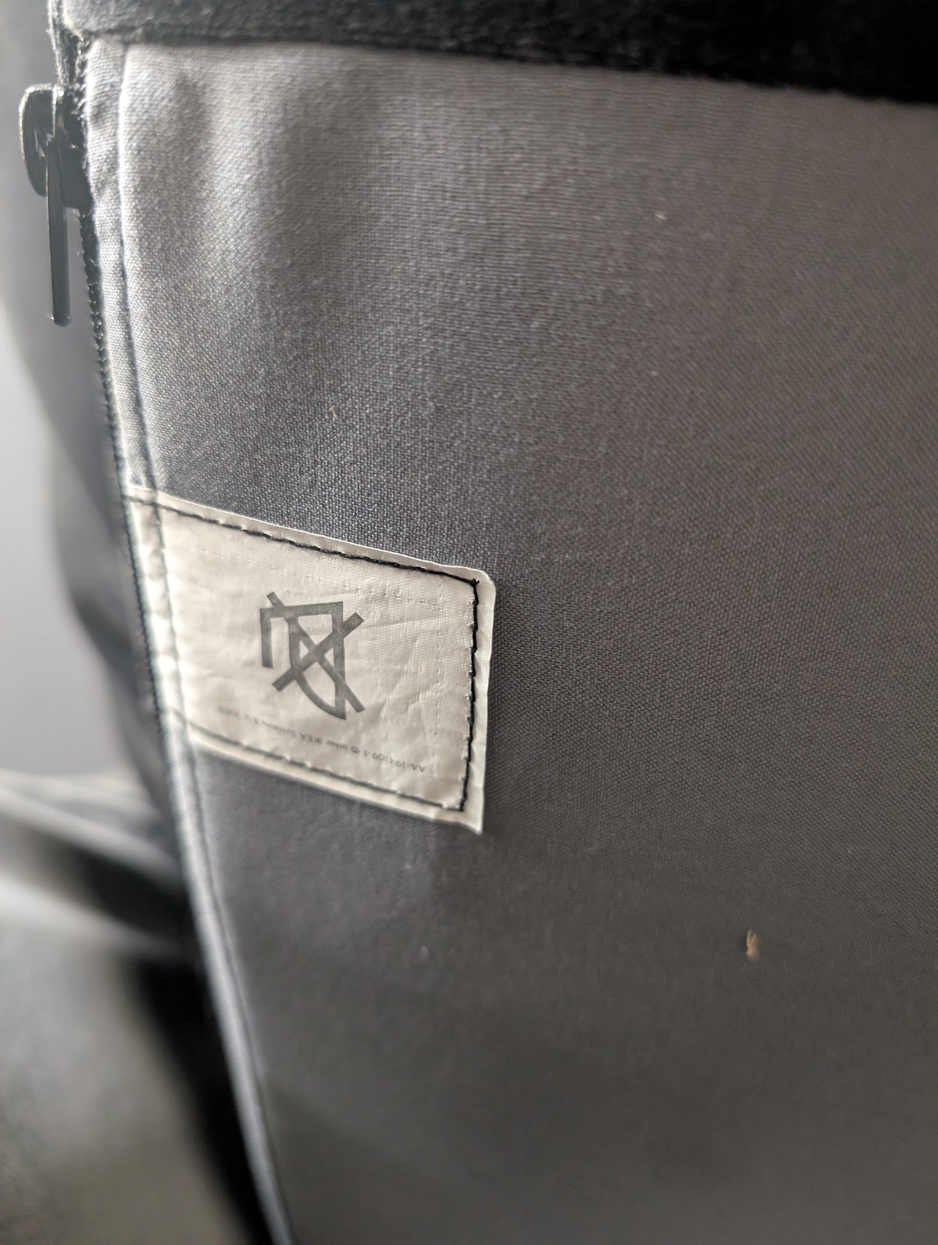 Dark Gray Velvet Skirted Couch