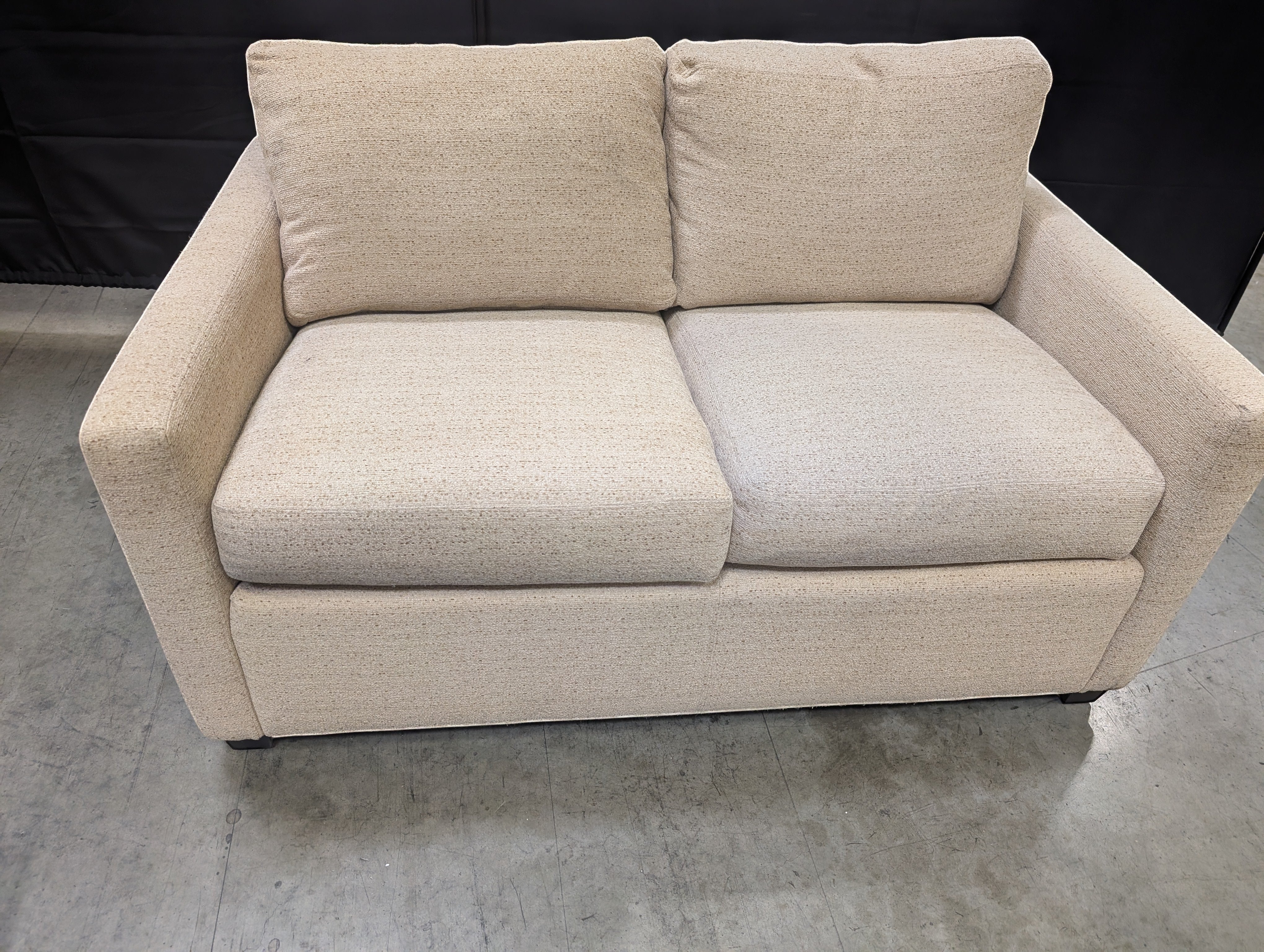 Used Textured Fabric Two-Seater Sofa