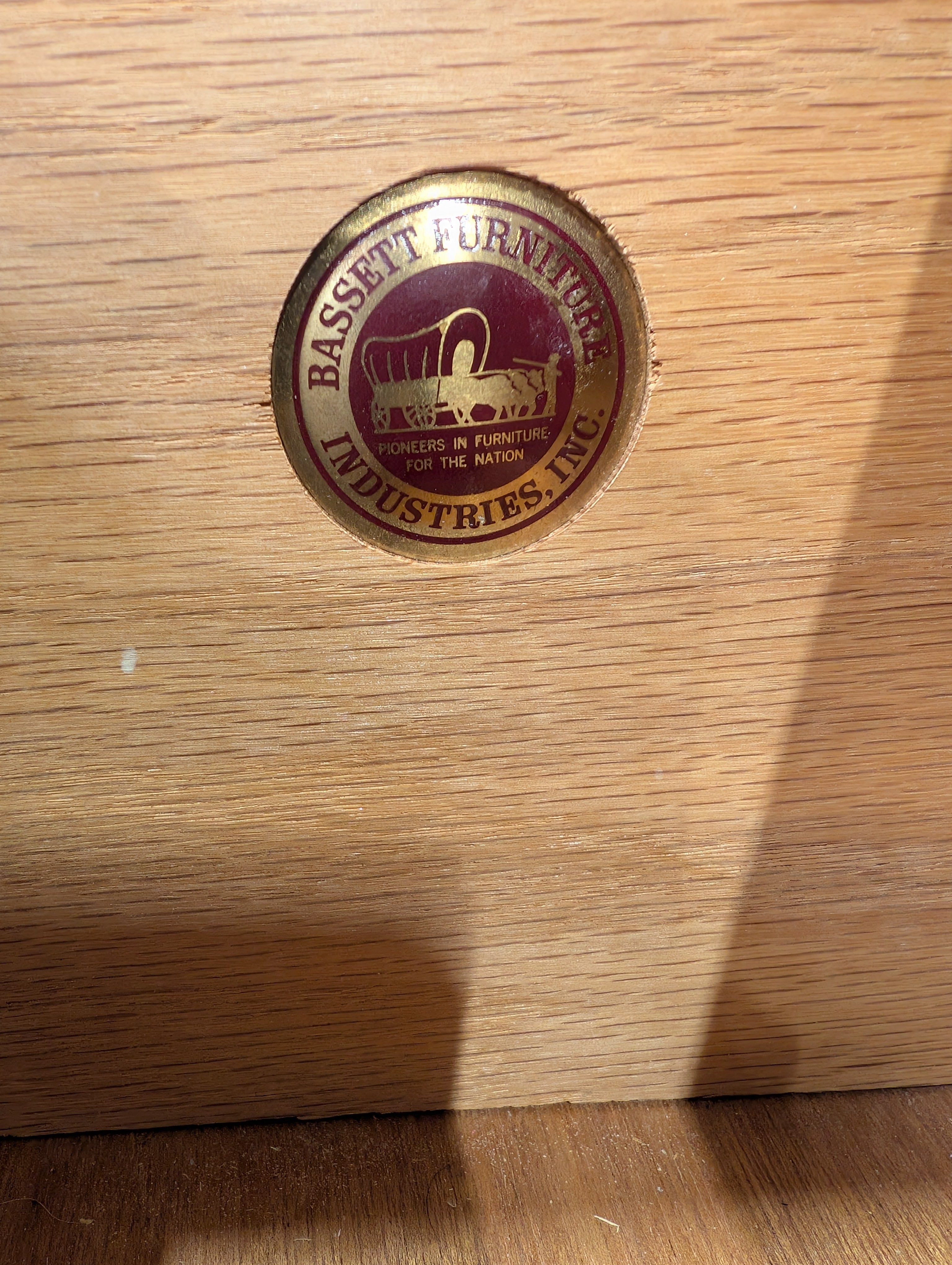 Bassett Furniture Armoire Drawers with Ornate Hardware