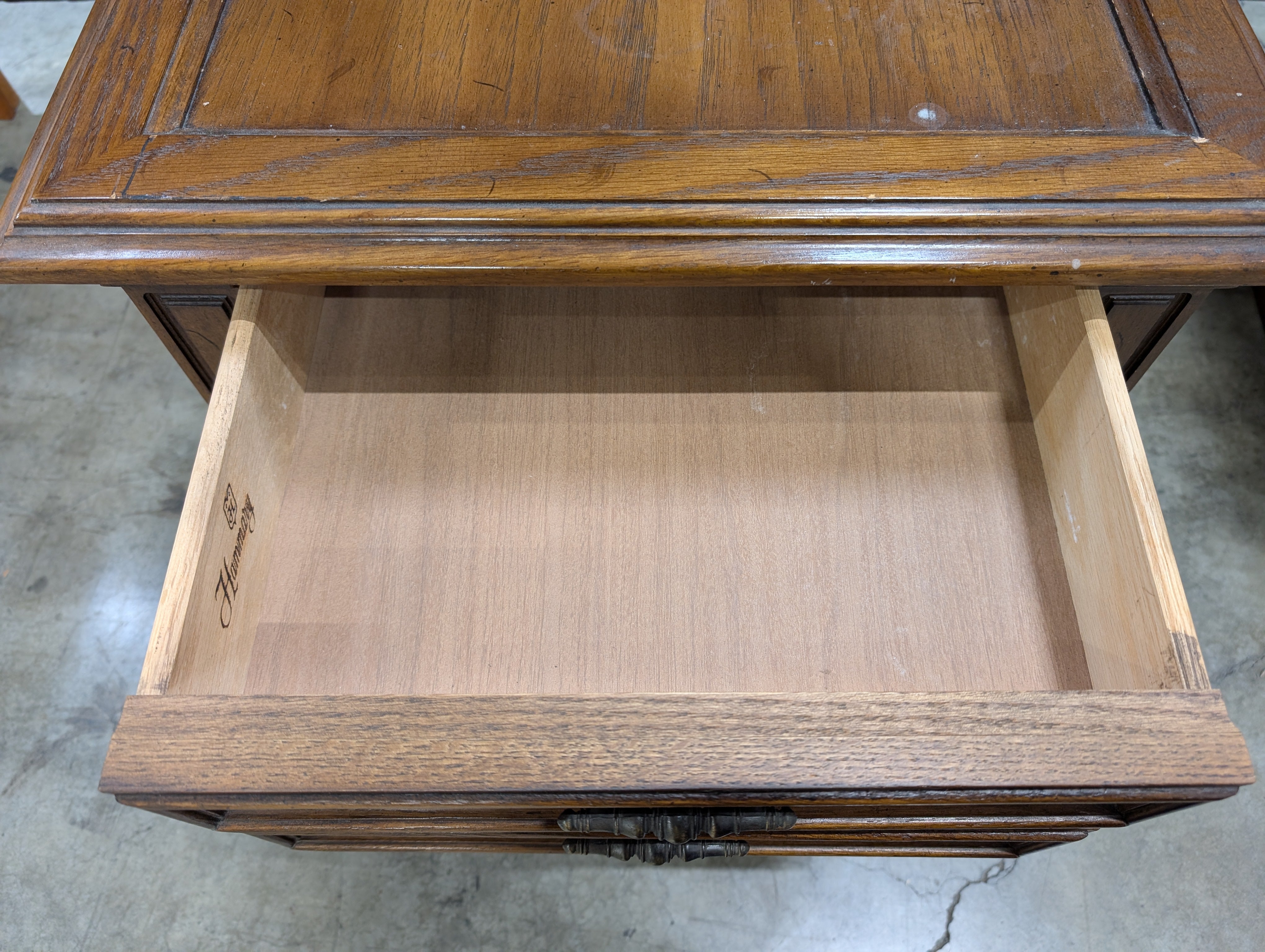 Traditional Hammary Square Side Table with Lower Shelf