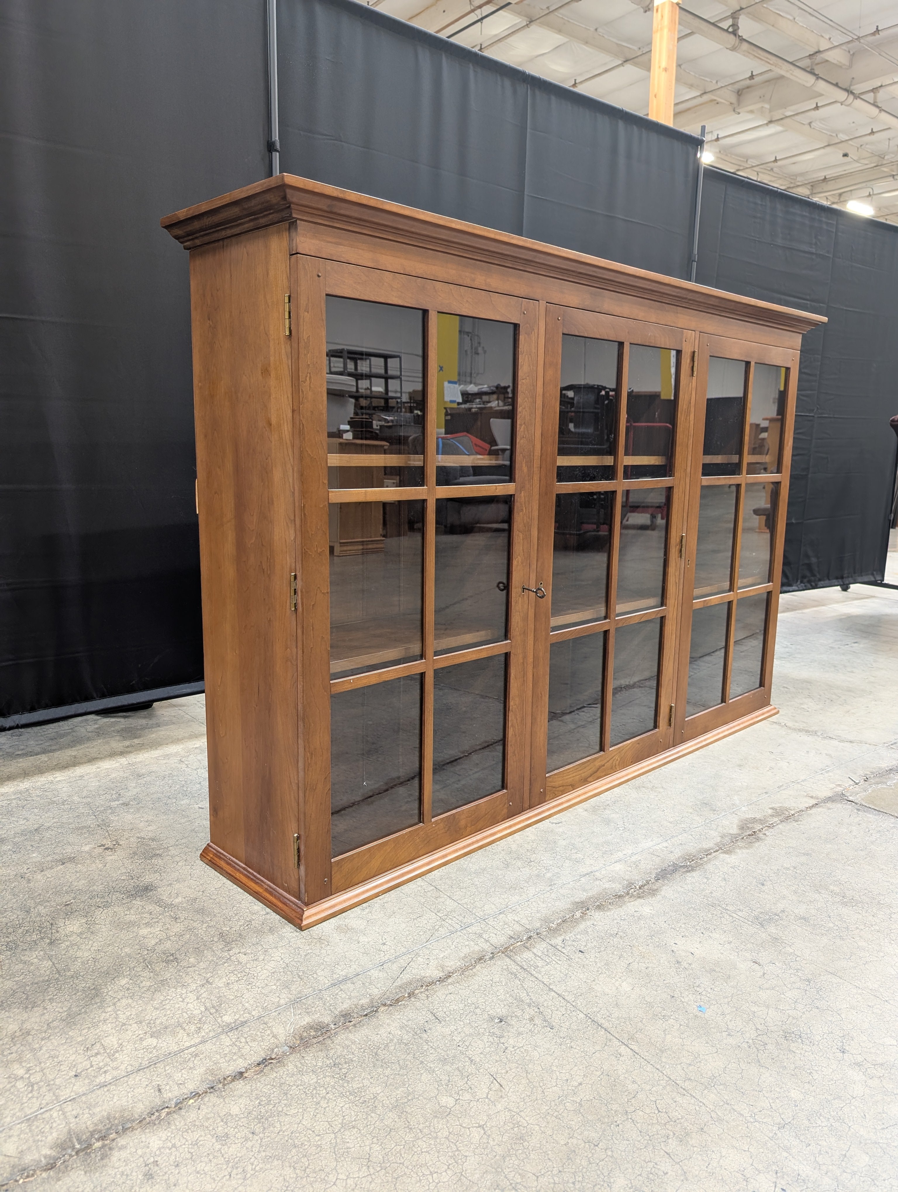 Stickley Furniture Wooden Display Cabinet with Glass Doors