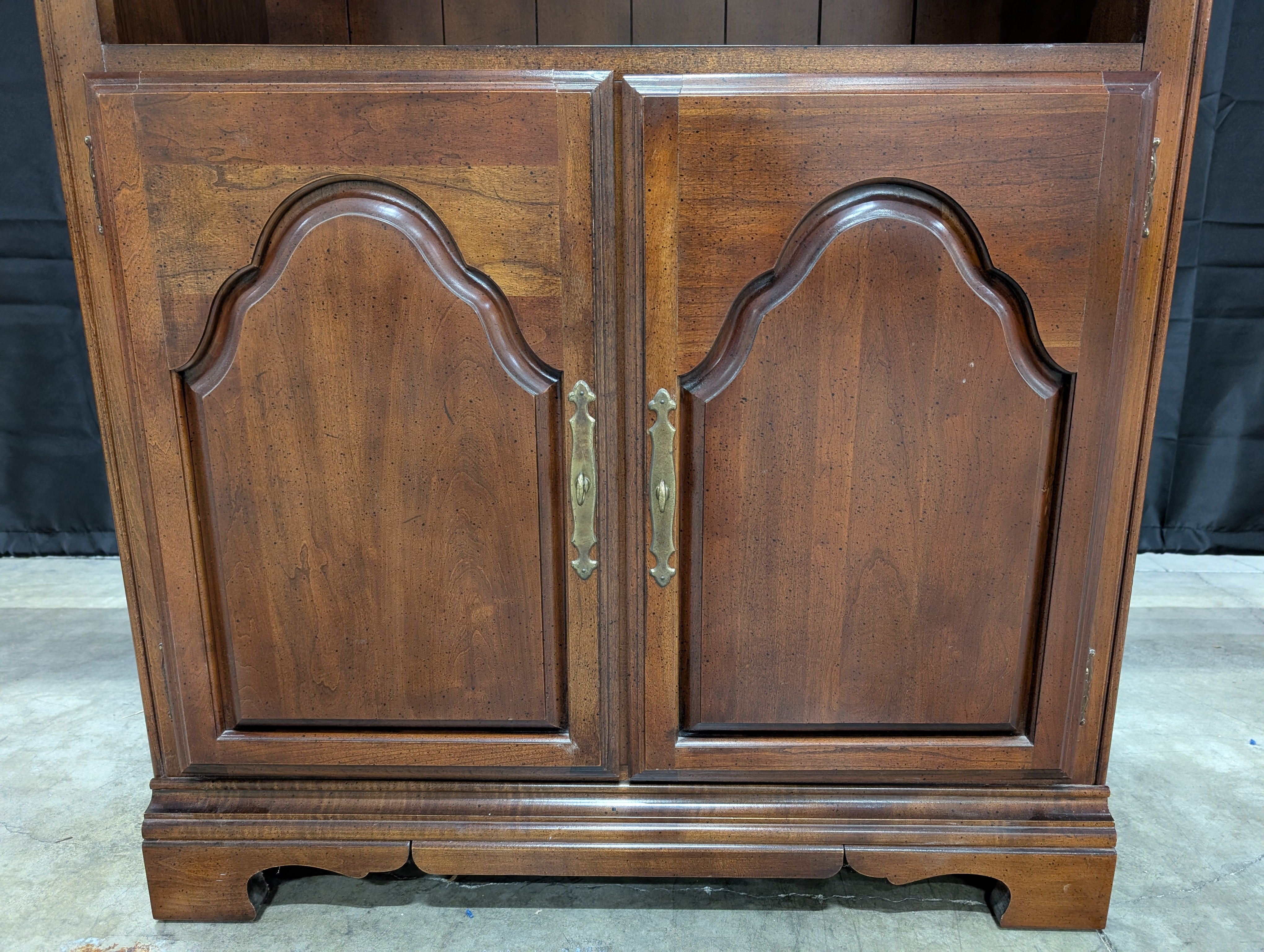 Hooker Furniture Dark Wood Display Cabinet with Lower Storage