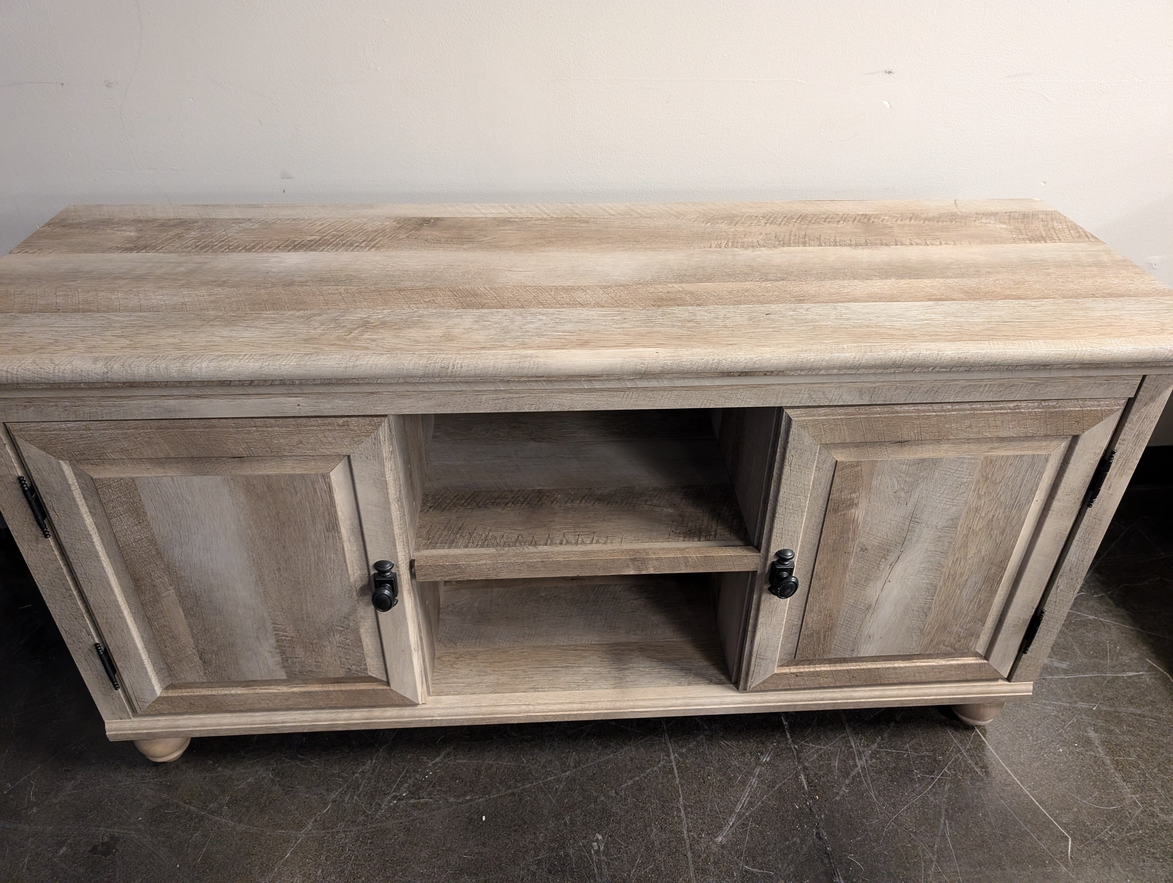 Rustic Farmhouse Style Media Console with Storage