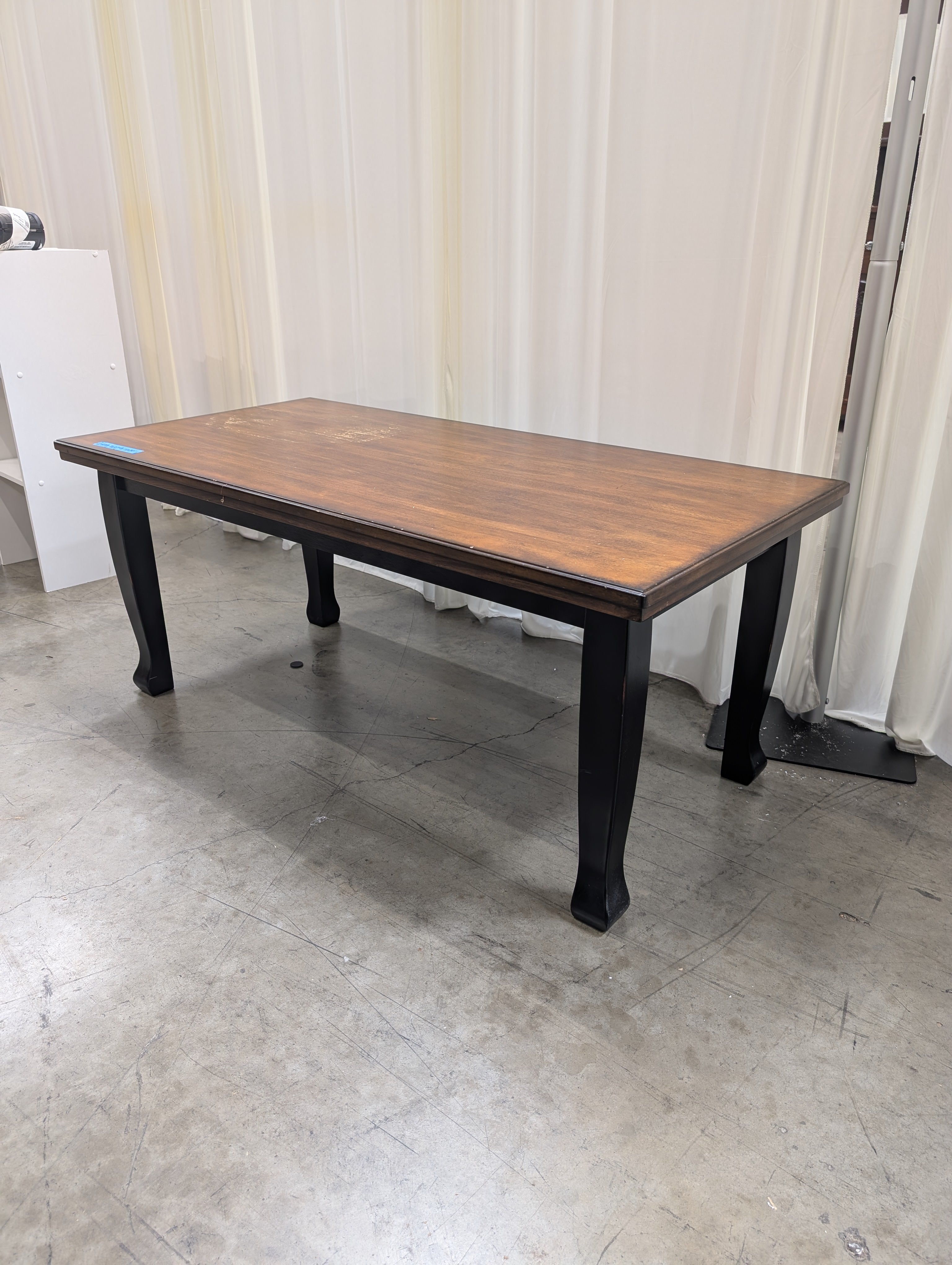 Rectangular Wood Coffee Table with Black Legs