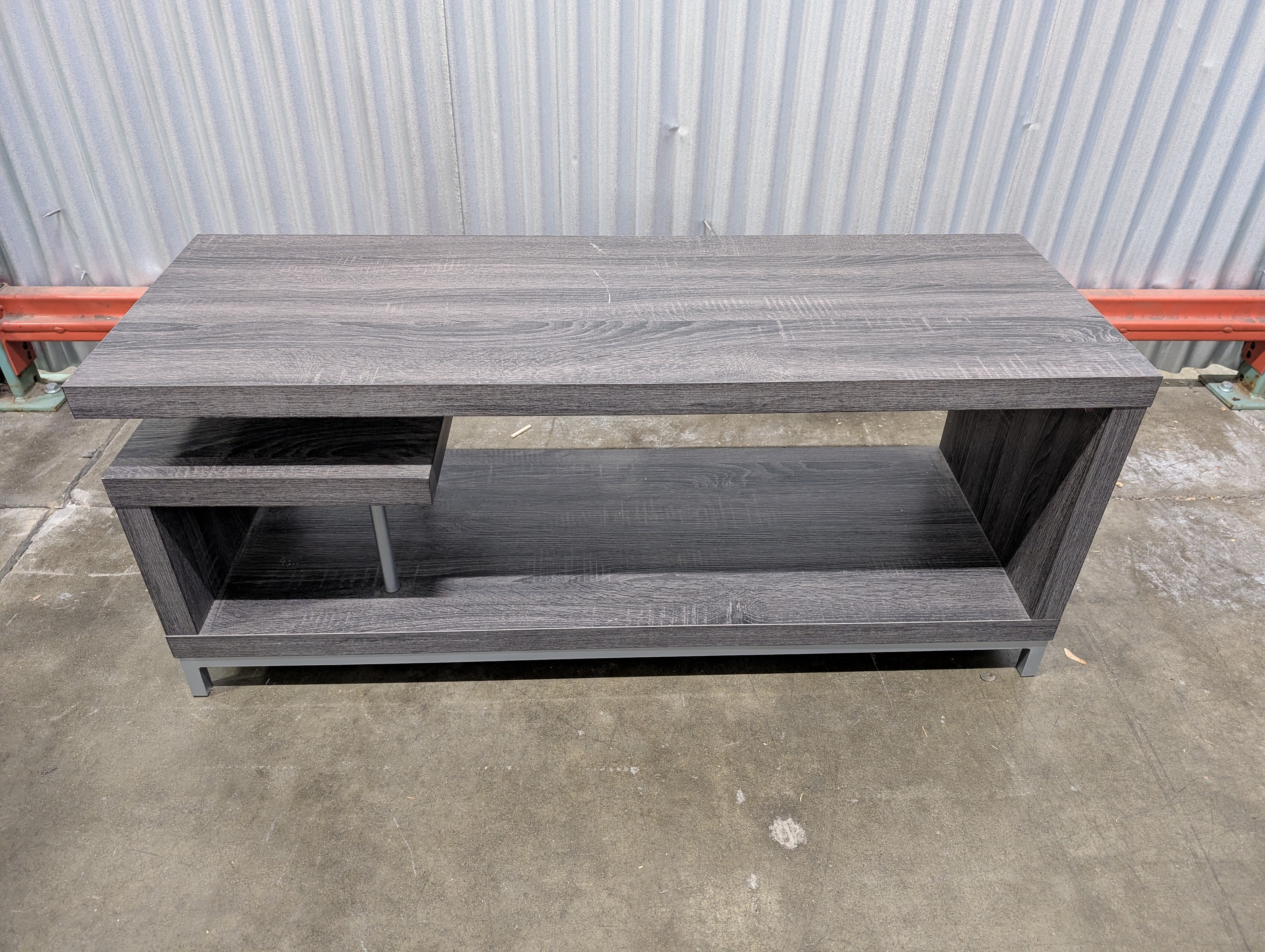 Modern Gray Wood Media Console