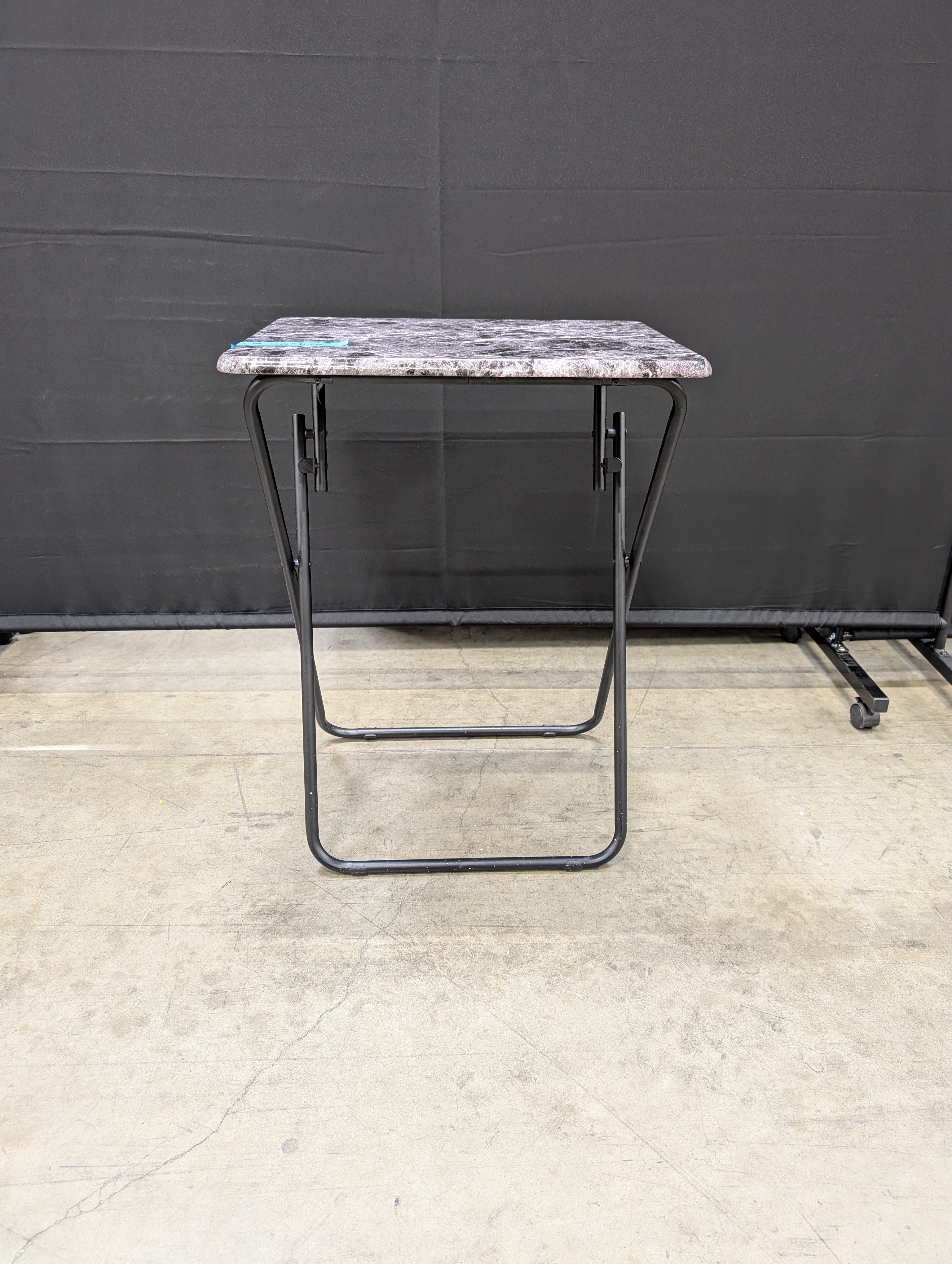 Portable Faux Marble Folding Side Table