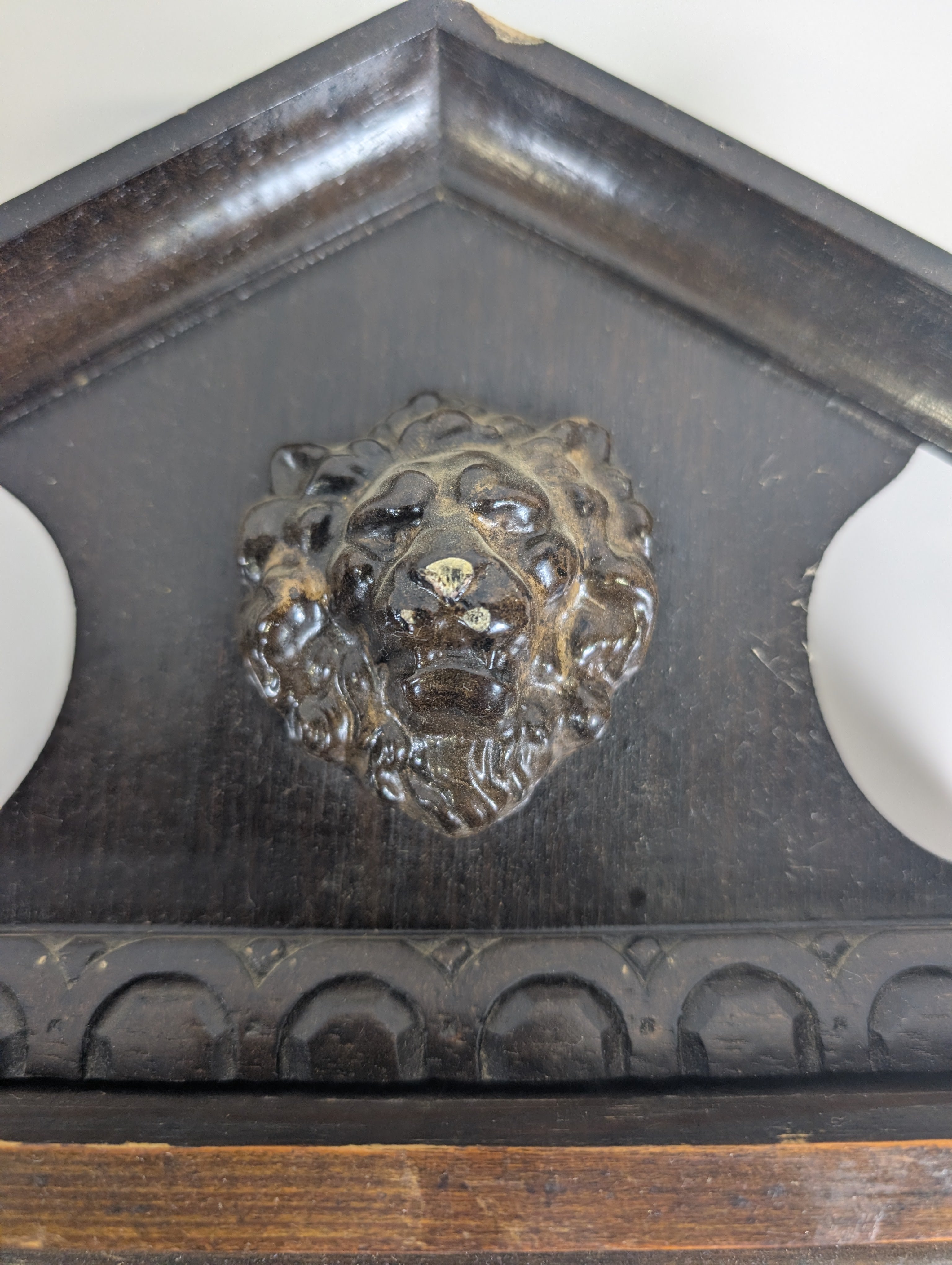 Antique Dark Wood Grandfather Clock