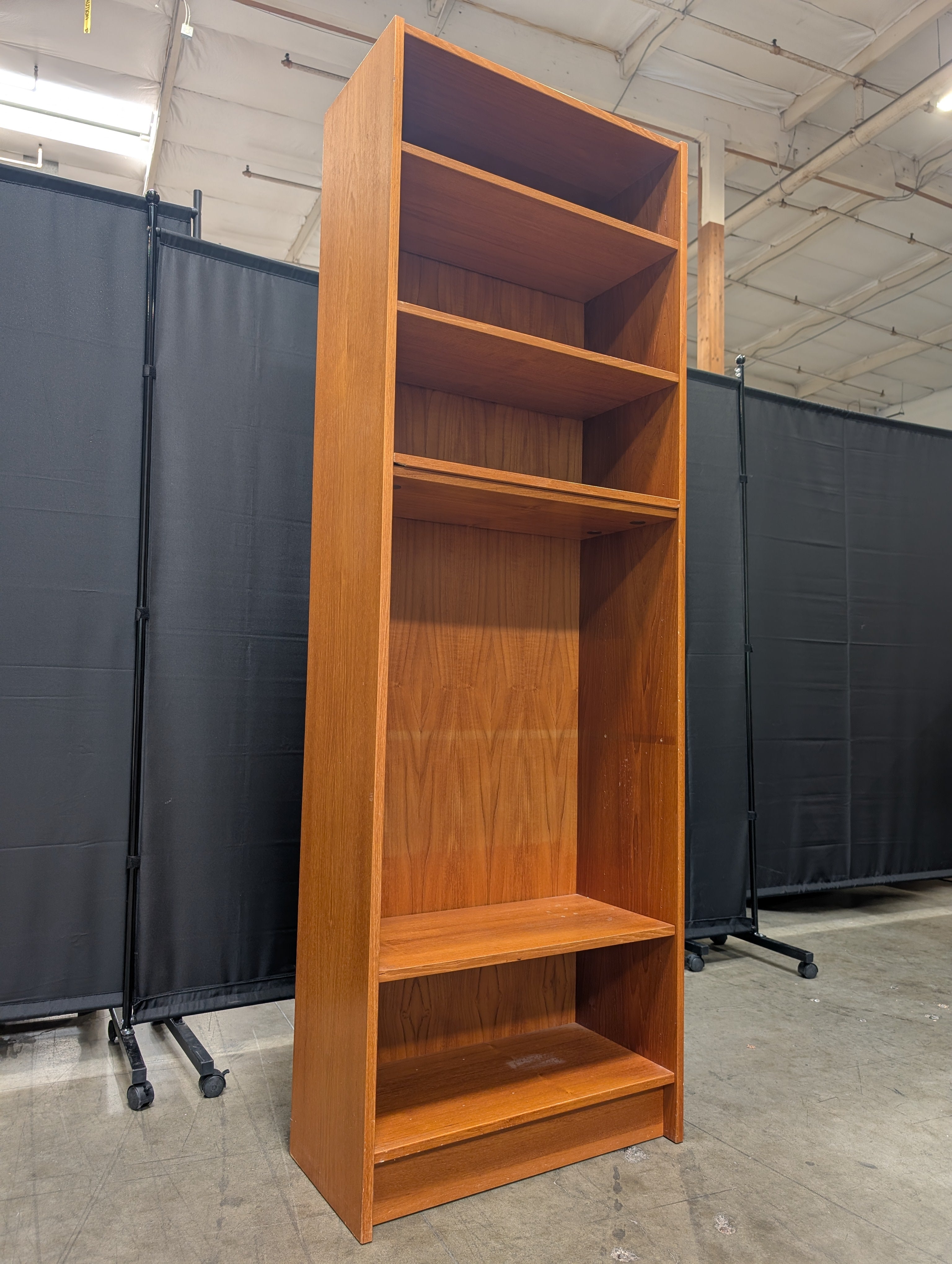 Five-Tiered Wood Bookcase Storage Shelf