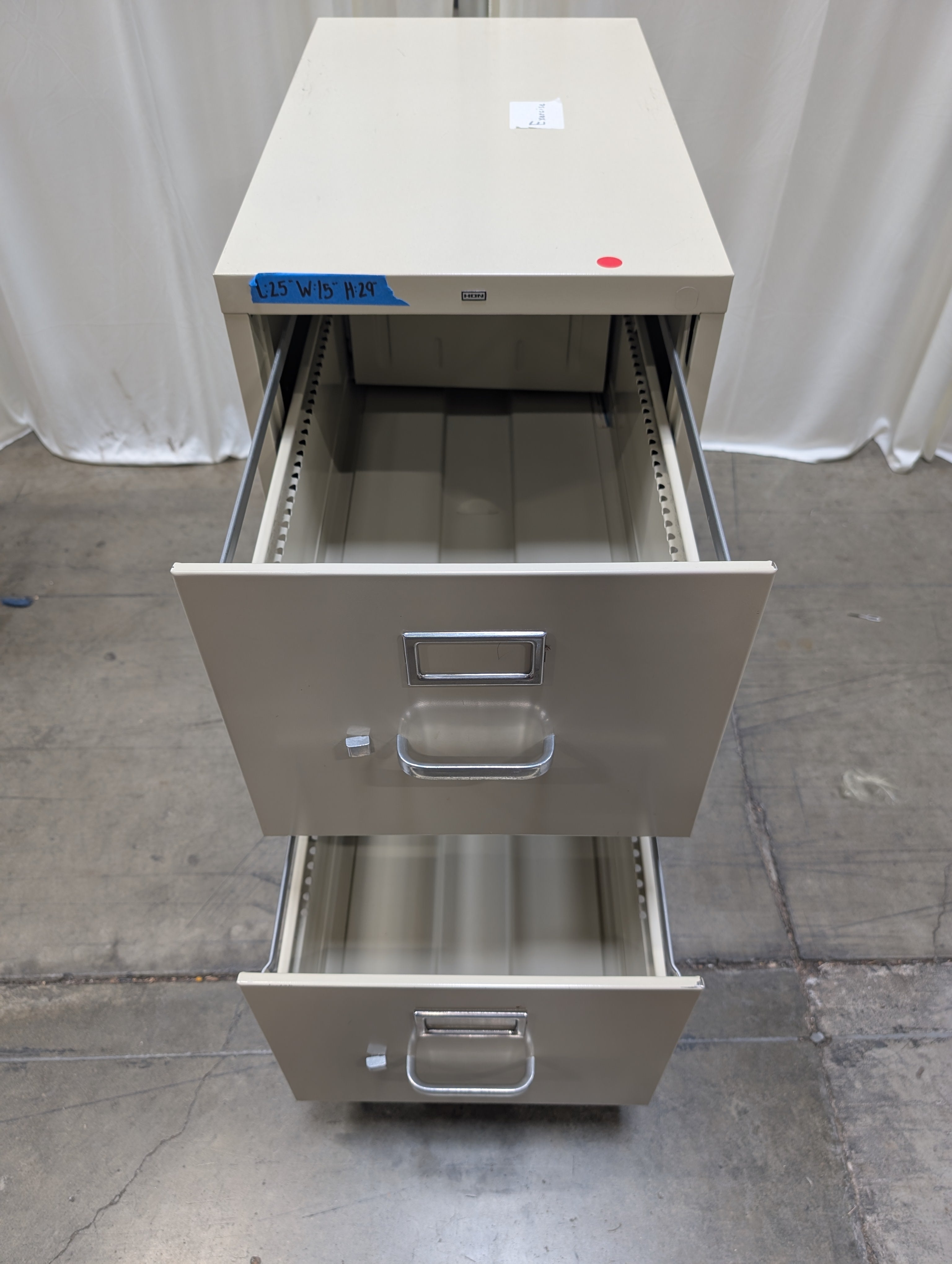HON Two-Drawer Metal Filing Cabinet