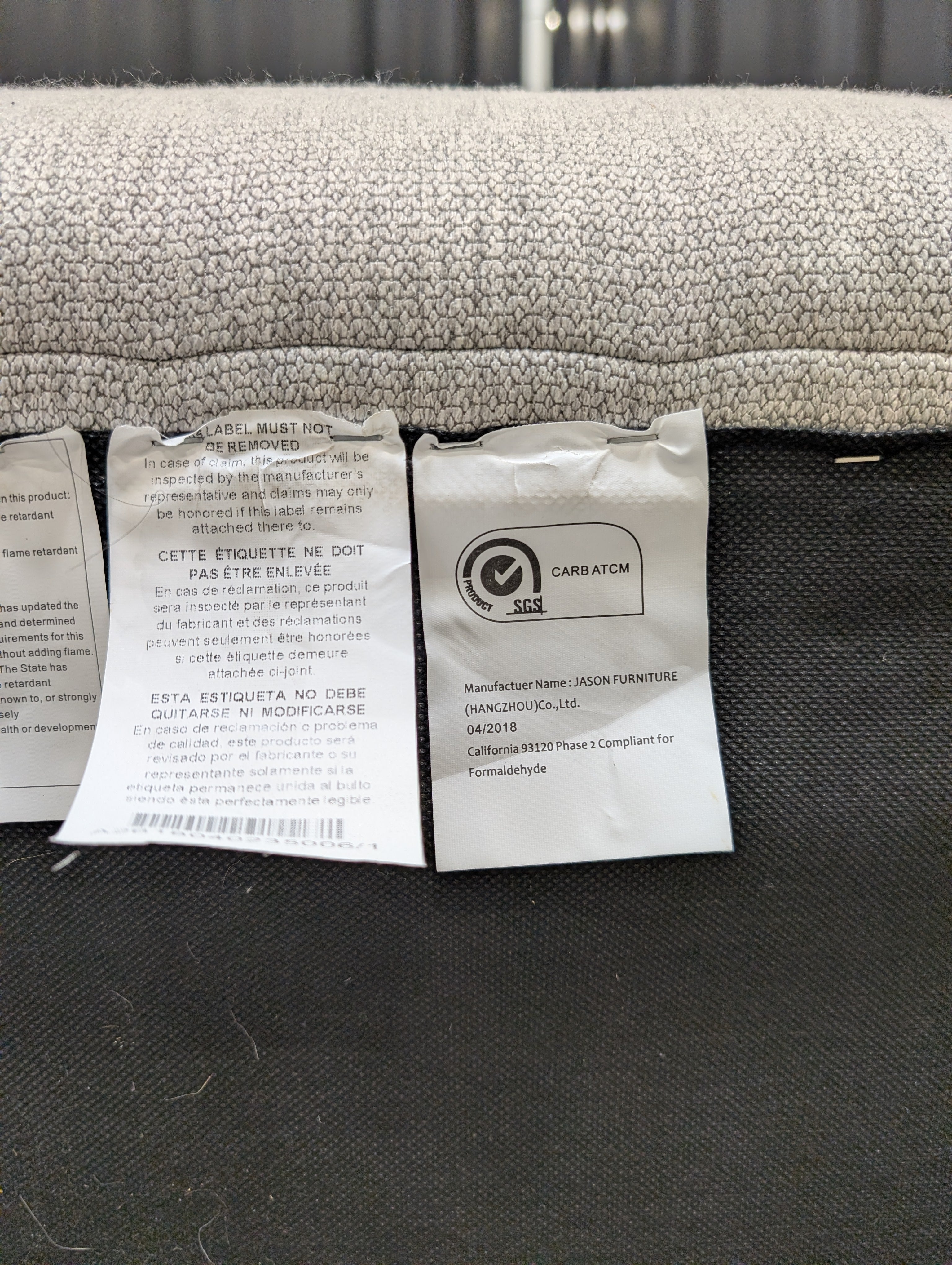 Macy's Nevio 6 Piece Fabric Power Reclining Sectional, 3 Power Recliners with Power Headrests, Light Gray Mineral