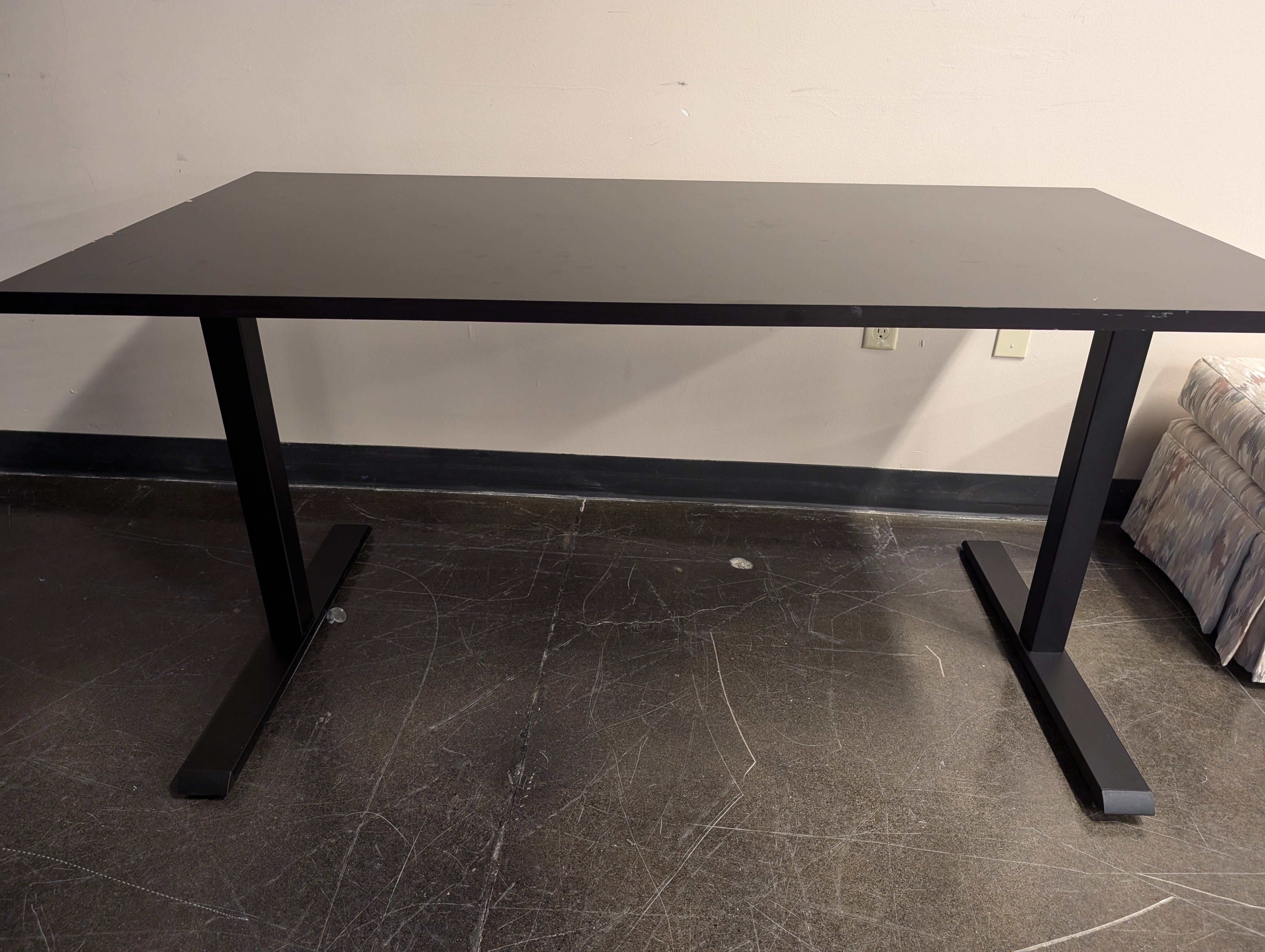 Modern Black Sit-Stand Workstation Desk