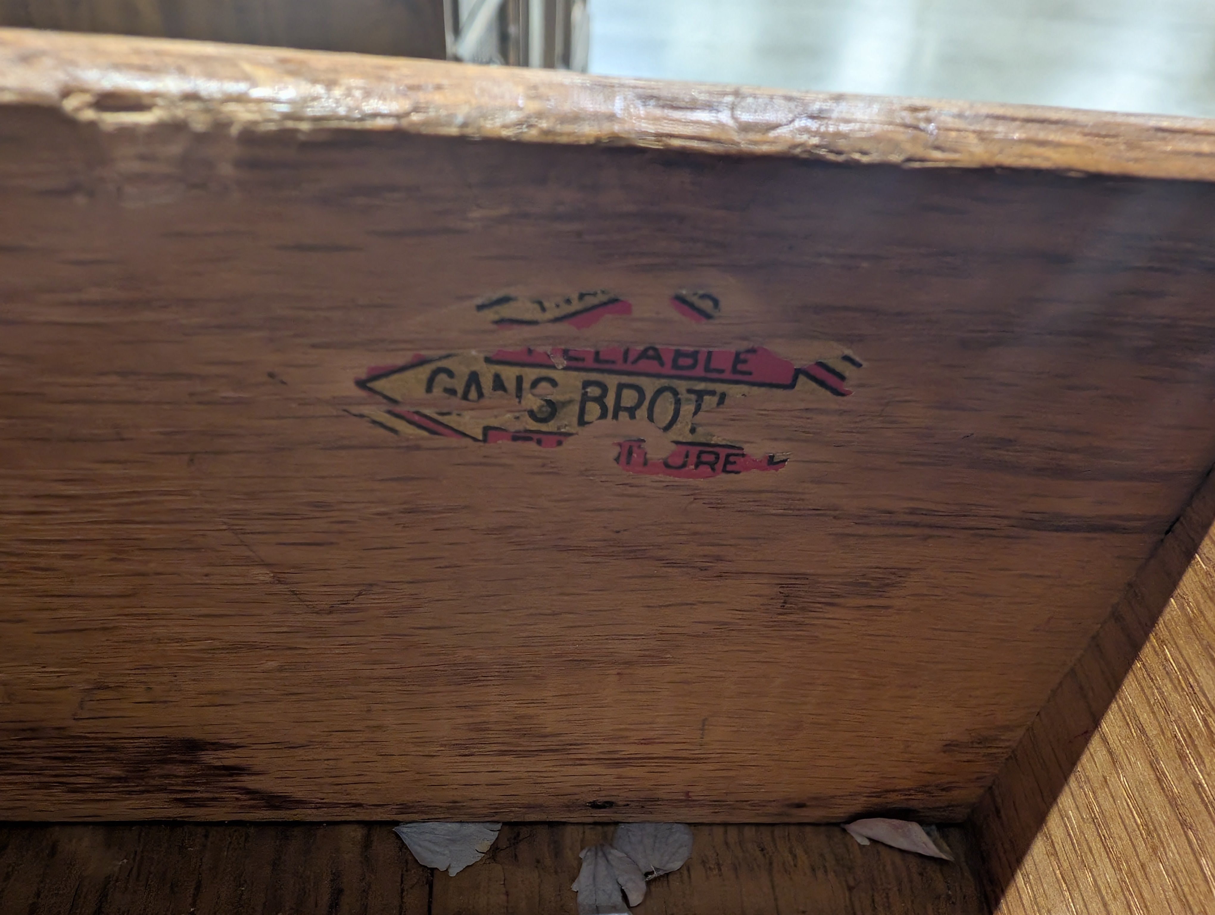 Vintage Solid Wood Chest of Drawers with Carved Detail