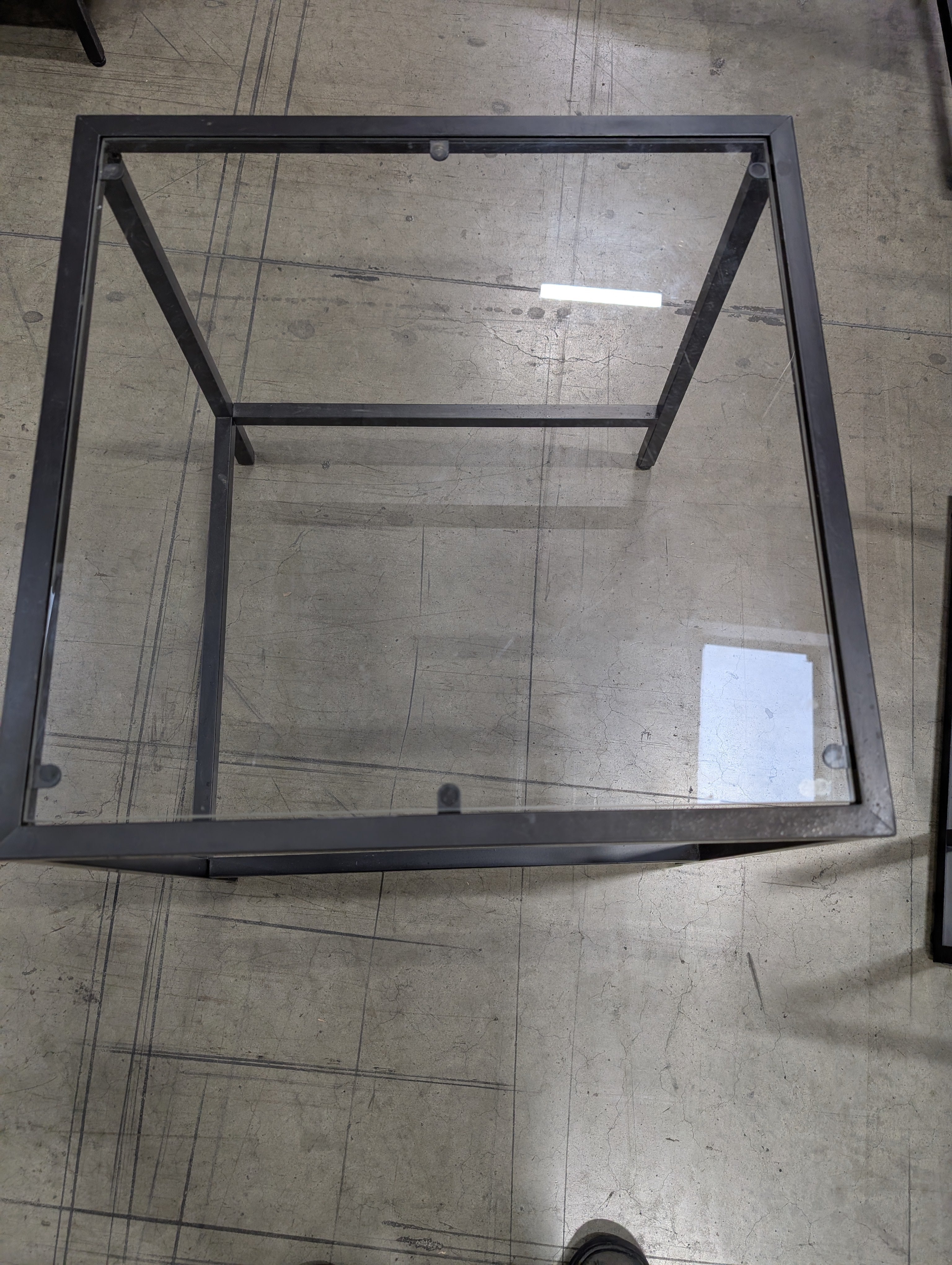 Modern Industrial Black Metal Coffee Table Frame
