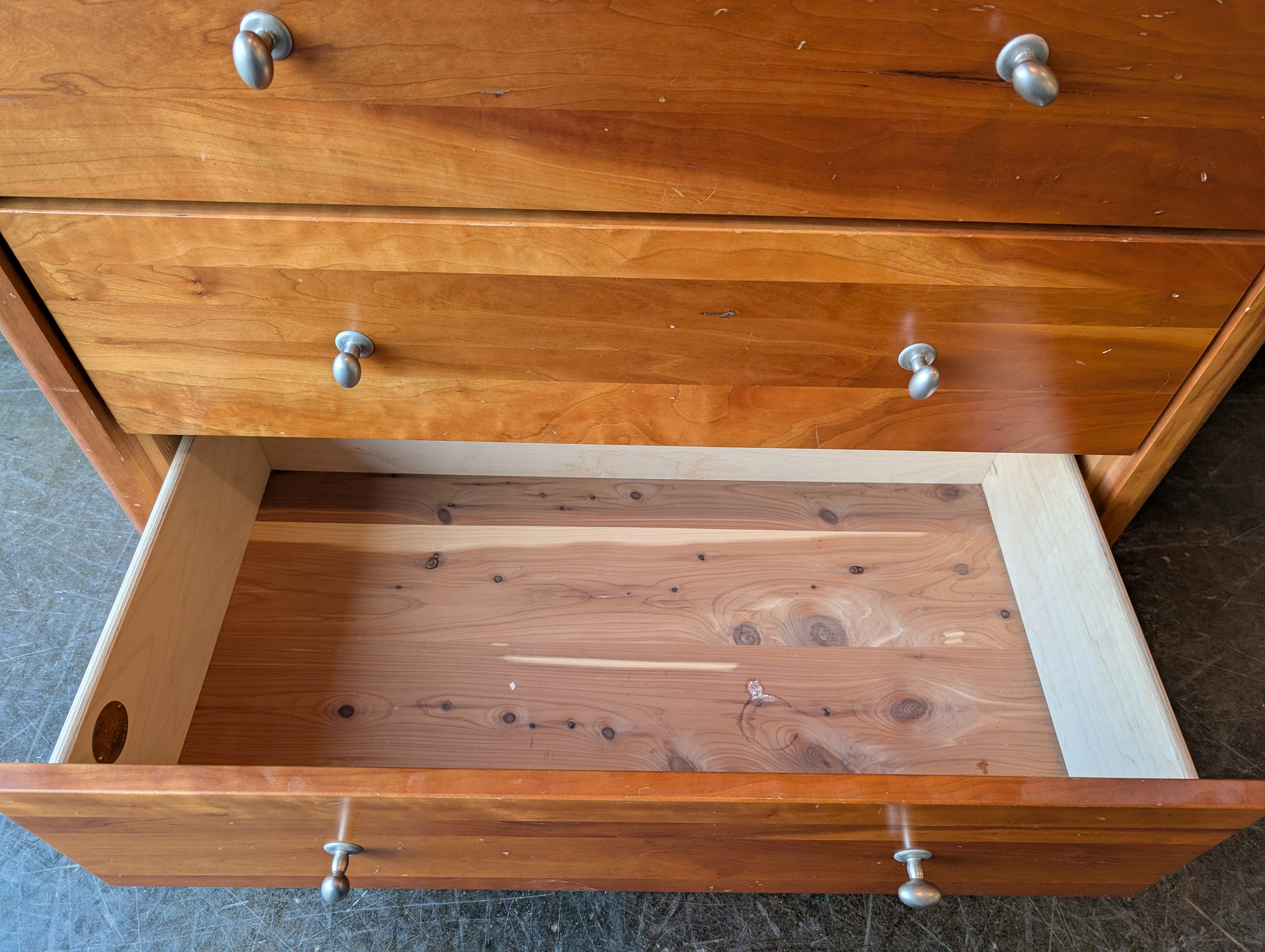 Wood Castle Company Mid-Century Modern Style Solid Wood Armoire Wardrobe with Storage Drawers