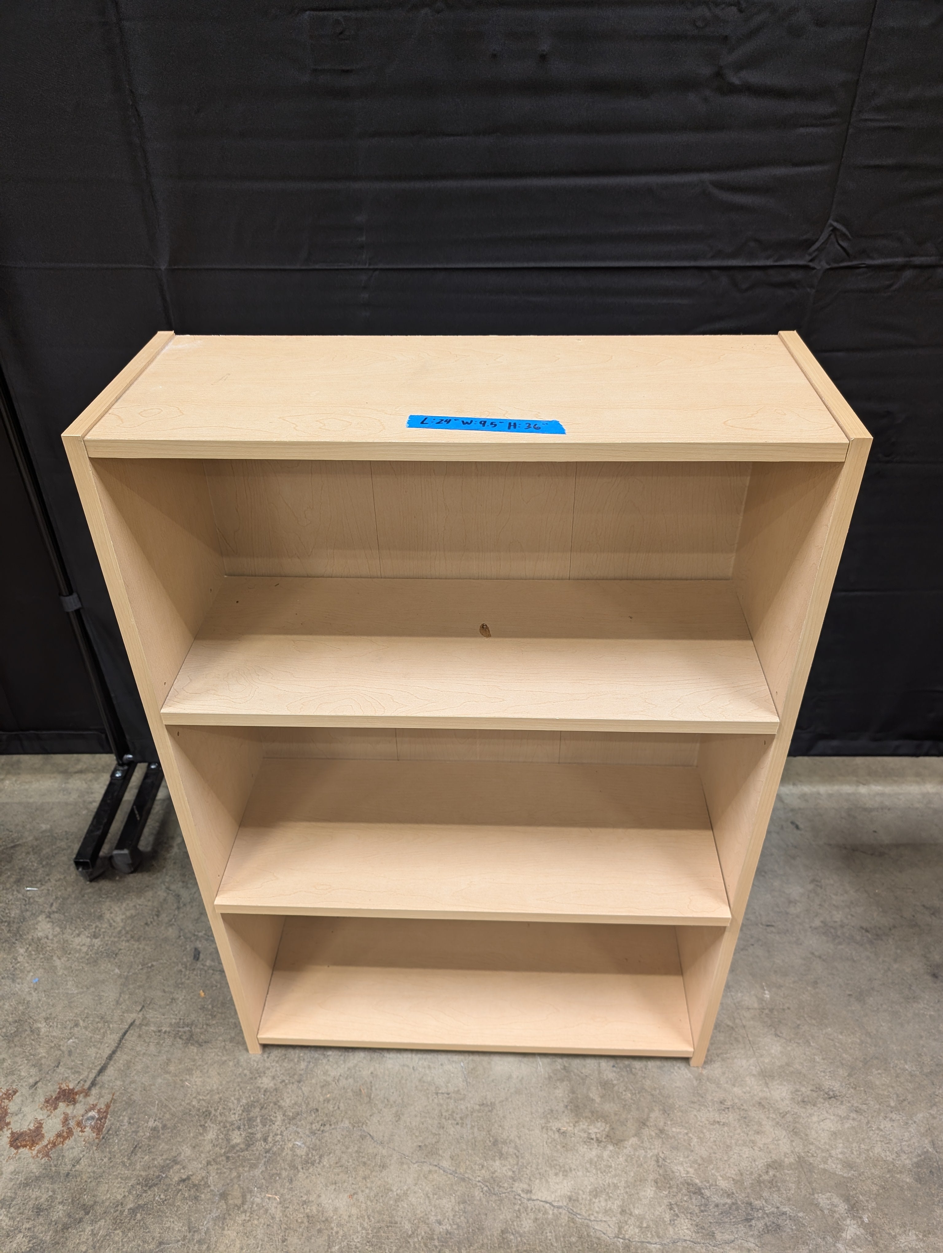 Three-Shelf Storage Bookcase in Light Wood