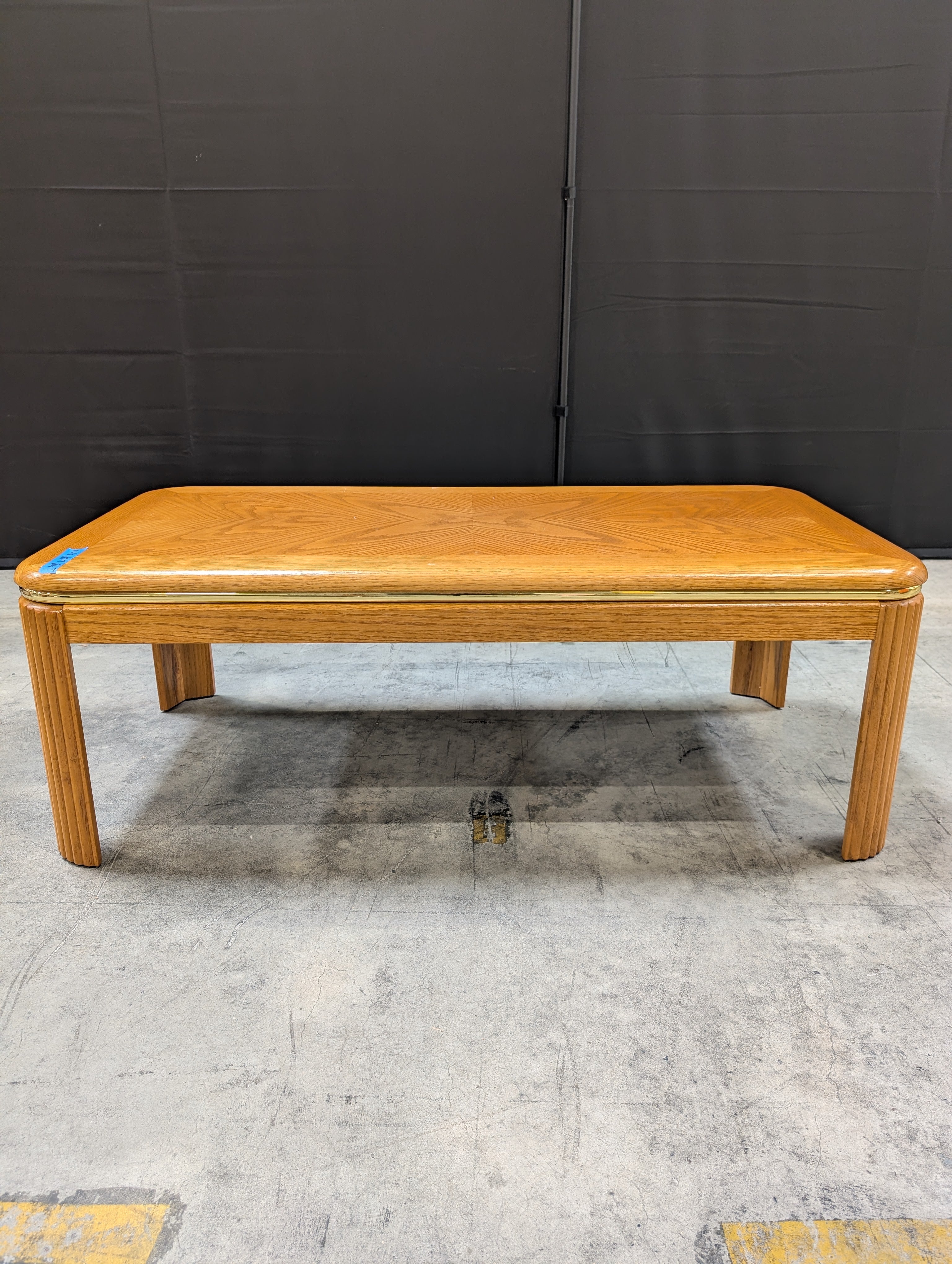 Starburst Veneer Wood Side Table with Rounded Edges