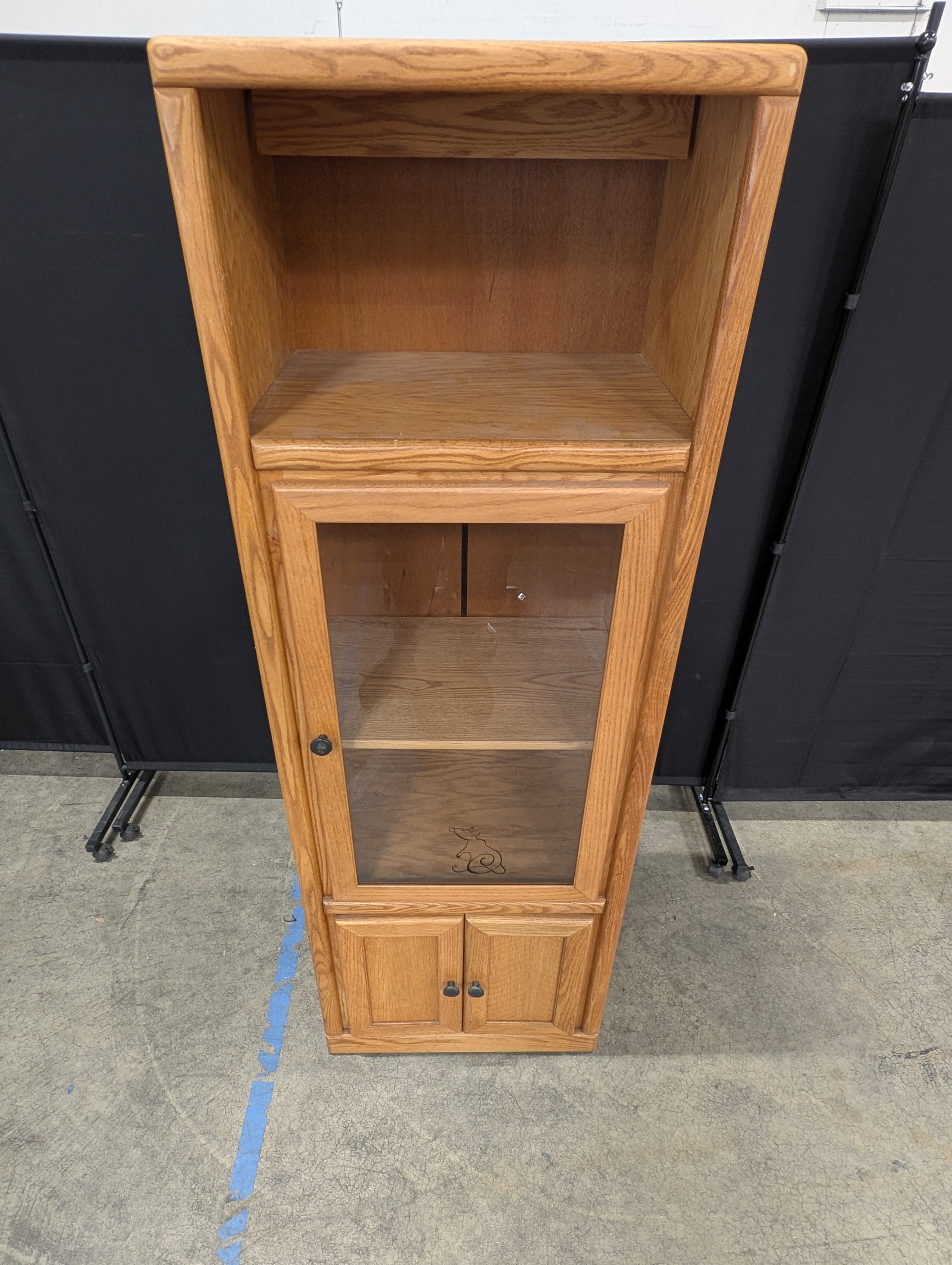 Solid Wood Thornwood Display Cabinet with Glass Door