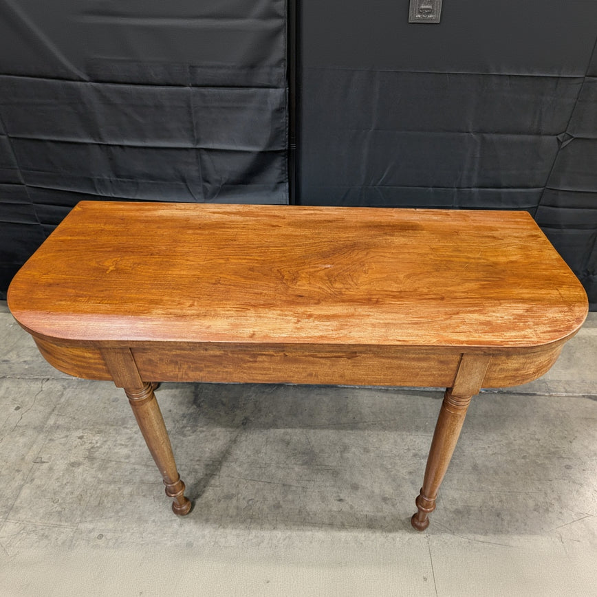 Vintage Wood console with Warm Reddish-Brown Finish