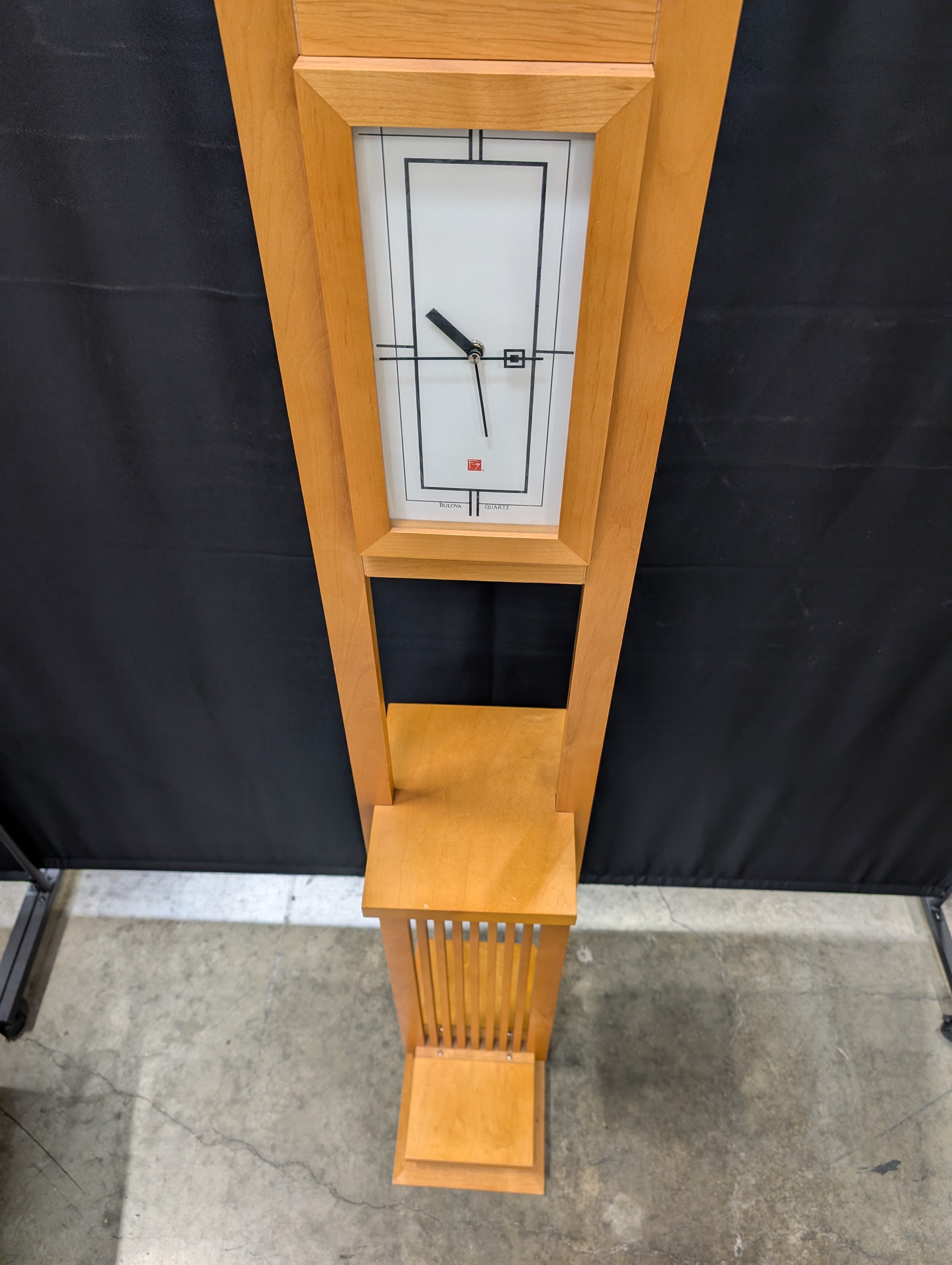 Traditional Wood Floor Clock - Medium Brown Freestanding Timepiece