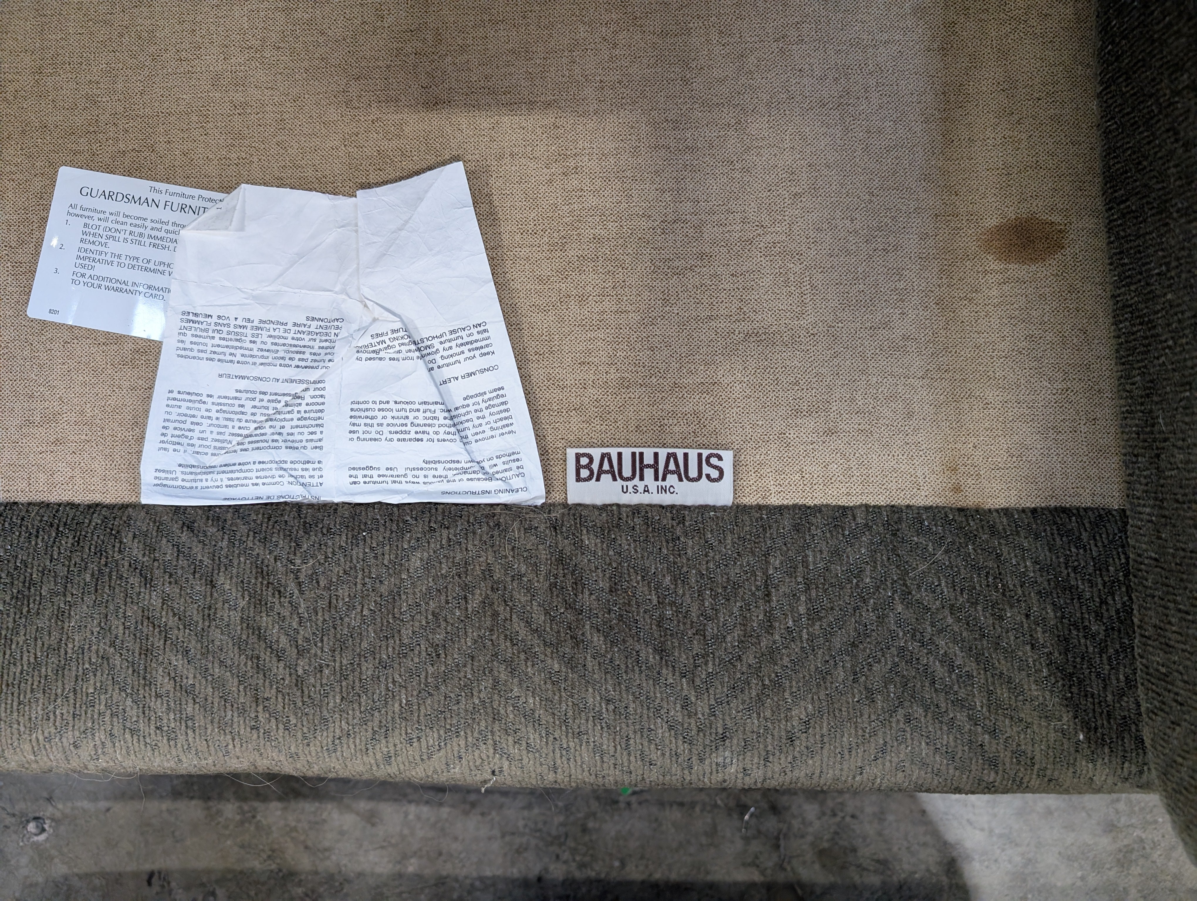 Three-Seater Bauhaus Sofa with Two Matching Ottomans