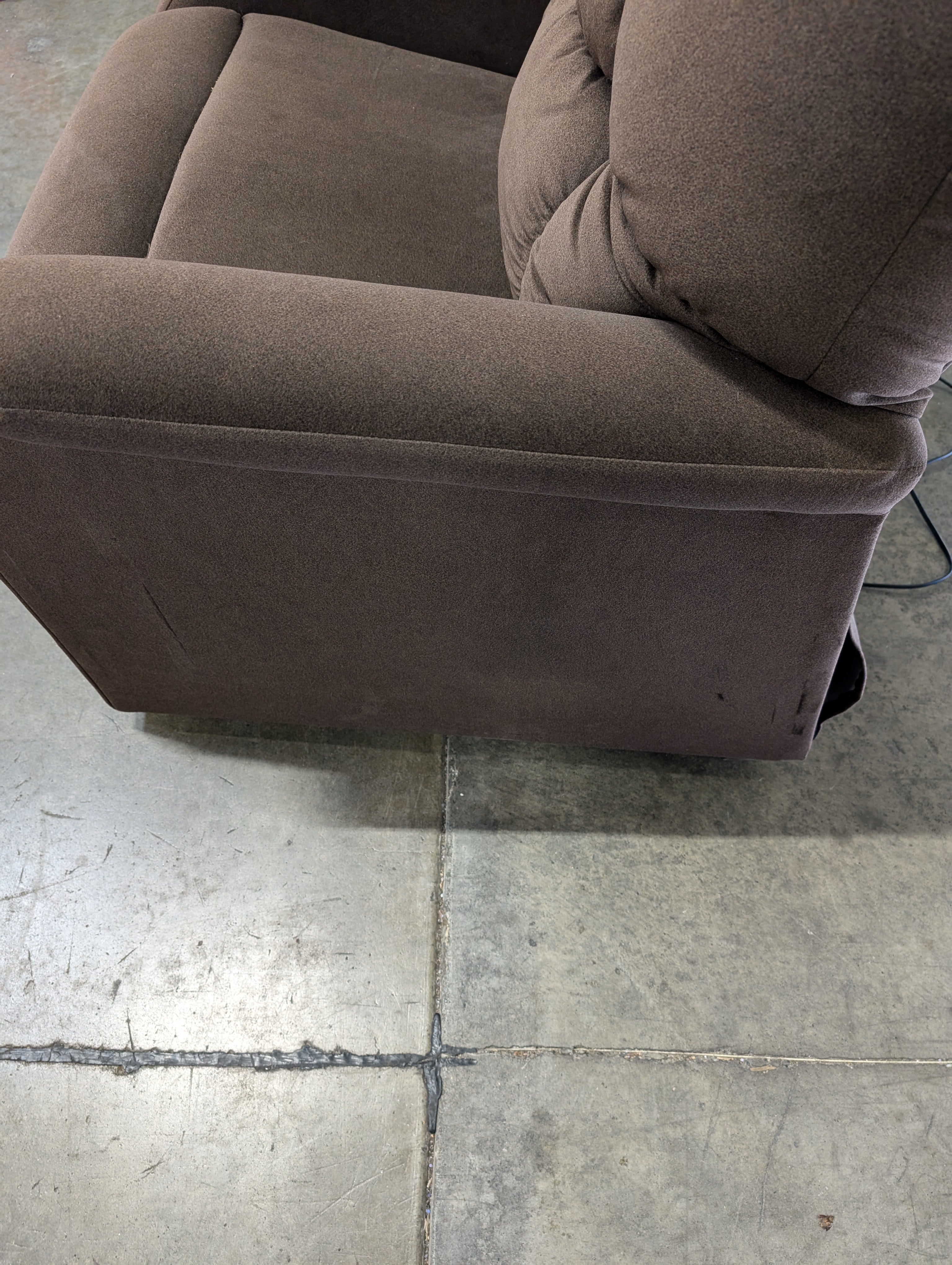 Comfortable Brown Fabric Recliner Chair