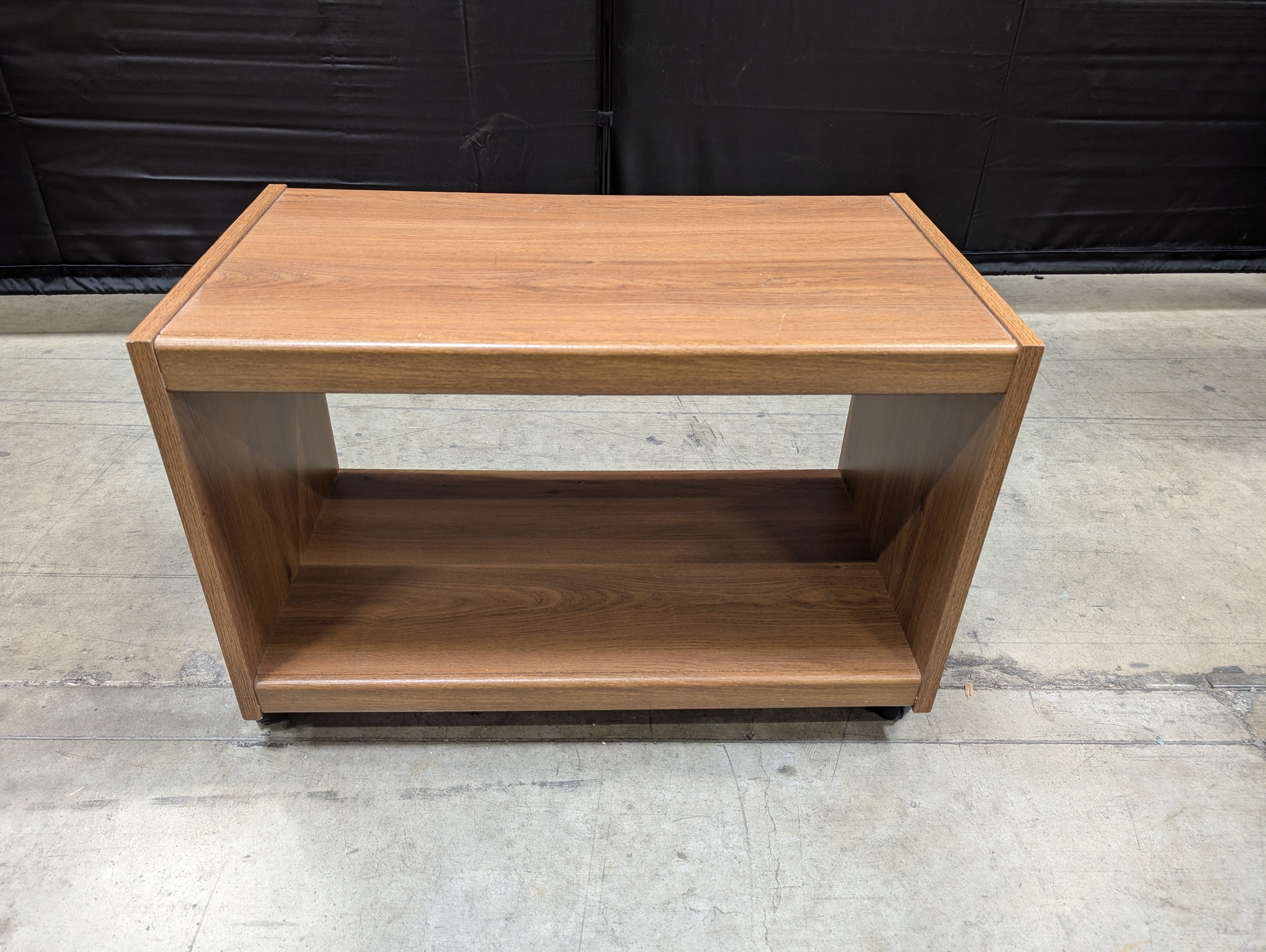 Compact Wooden Open Shelf Storage Unit