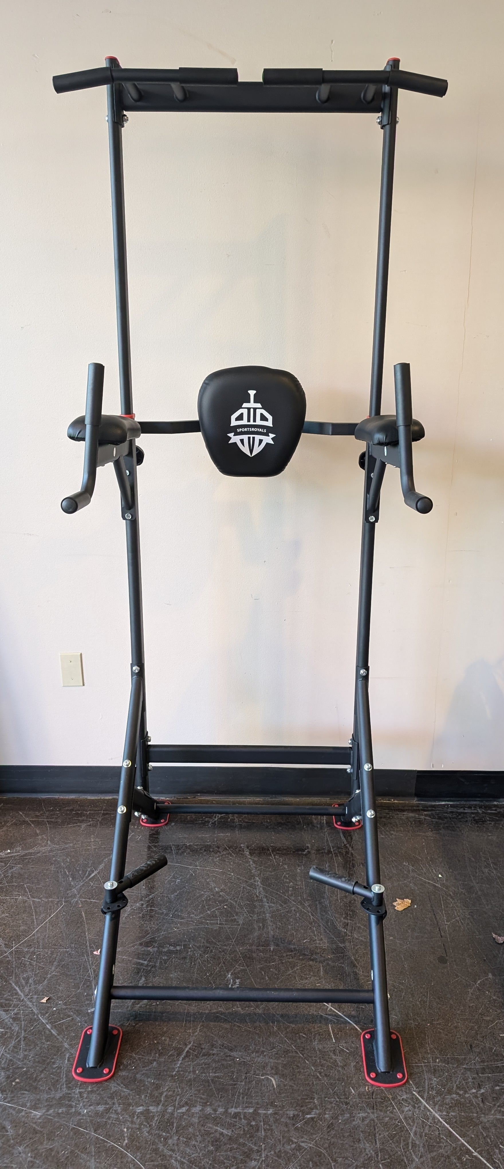 SPORTSROYALS FLYBIRD Adjustable Power Tower Dip Station with Bench