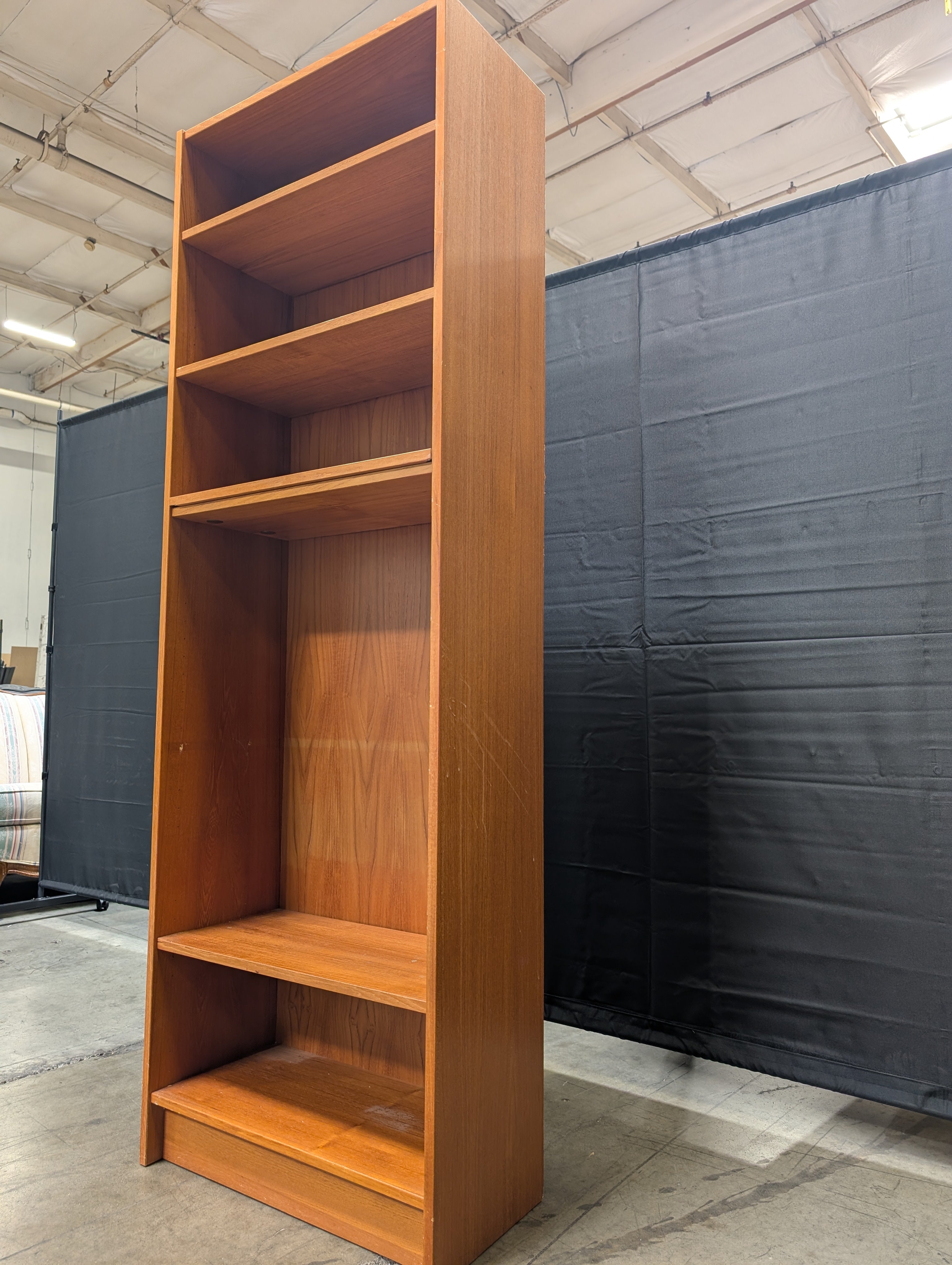 Five-Tiered Wood Bookcase Storage Shelf