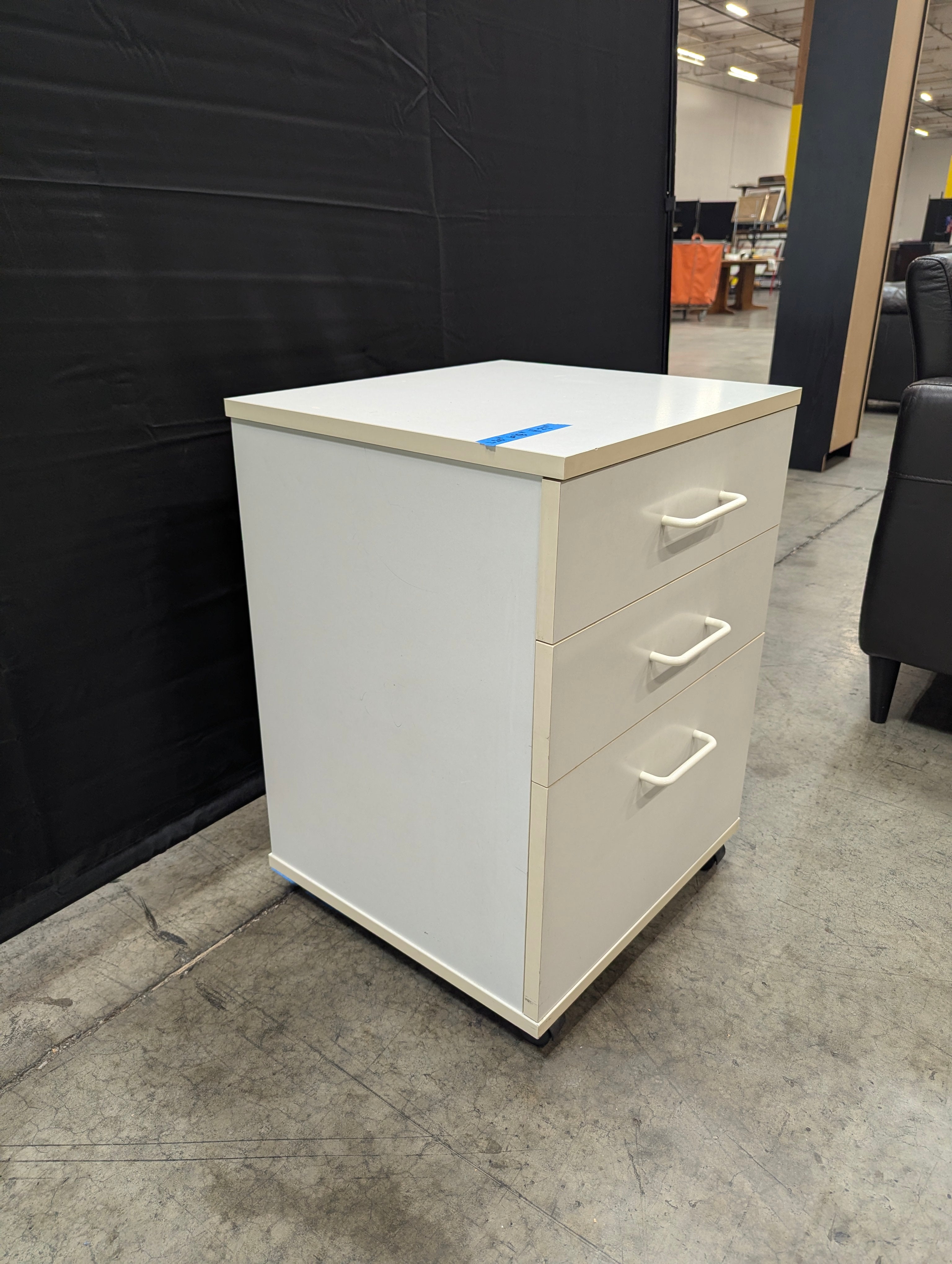 Compact Three-Drawer Mobile Storage Cabinet