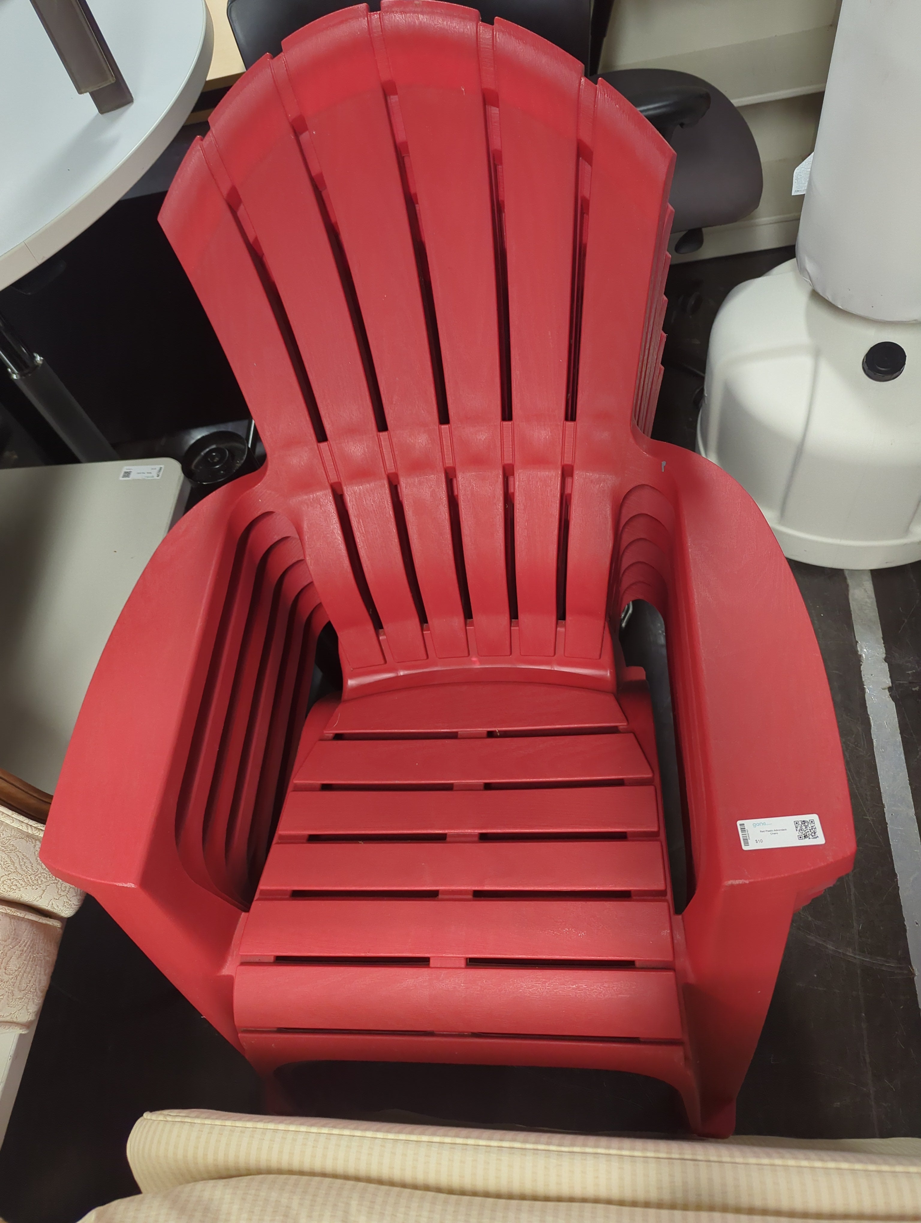Red Plastic Adirondack Chairs