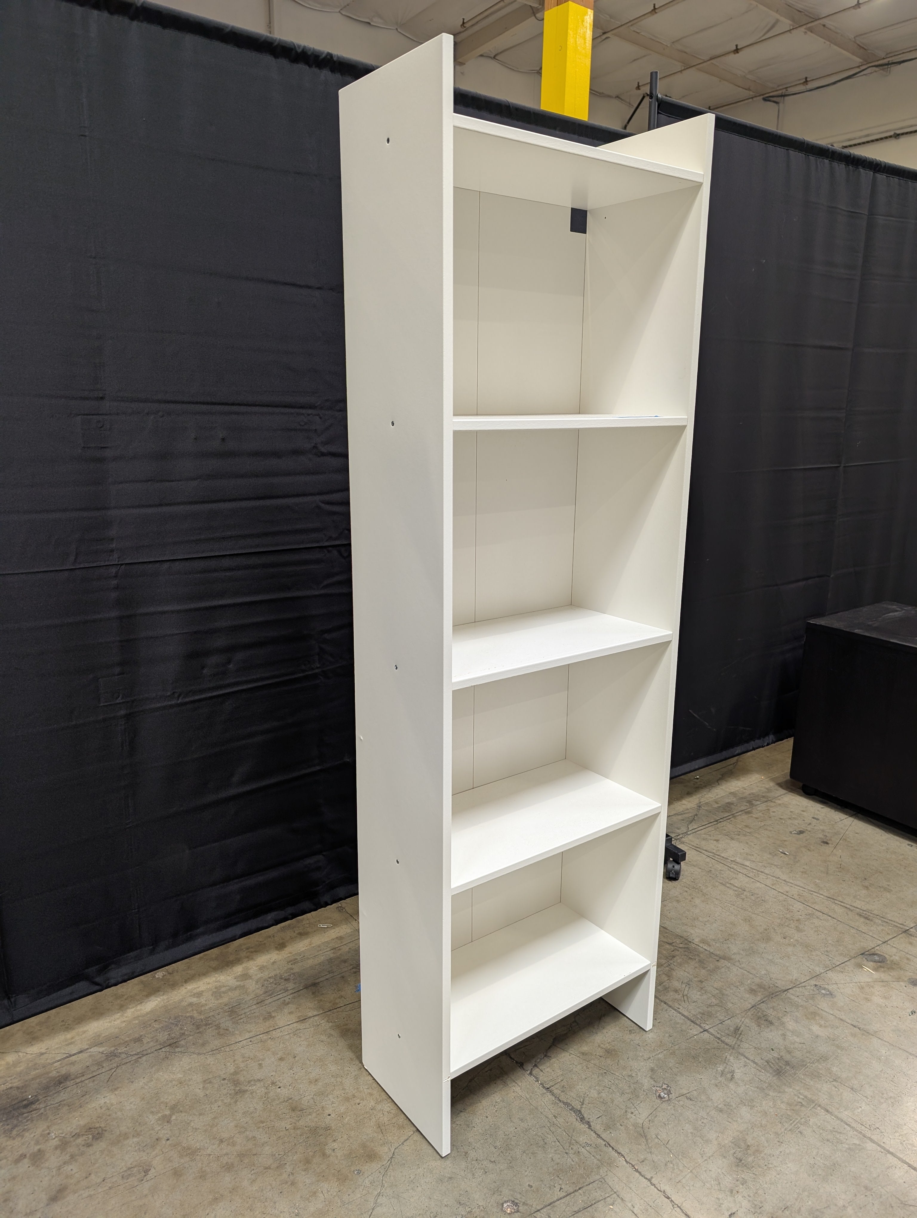 White Four-Shelf Storage Bookcase