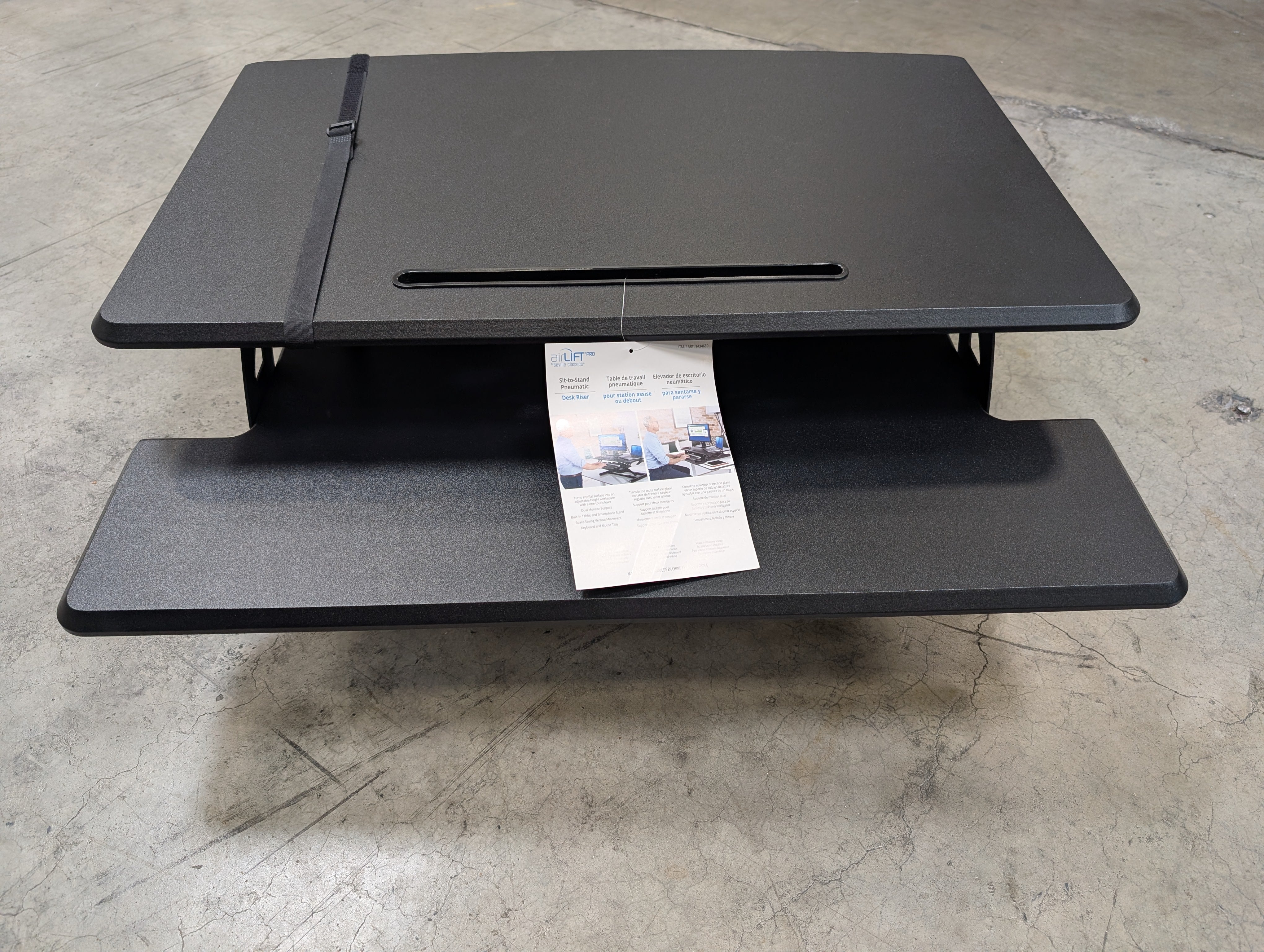 Adjustable Black Sit-Stand Airlift Pro workstation