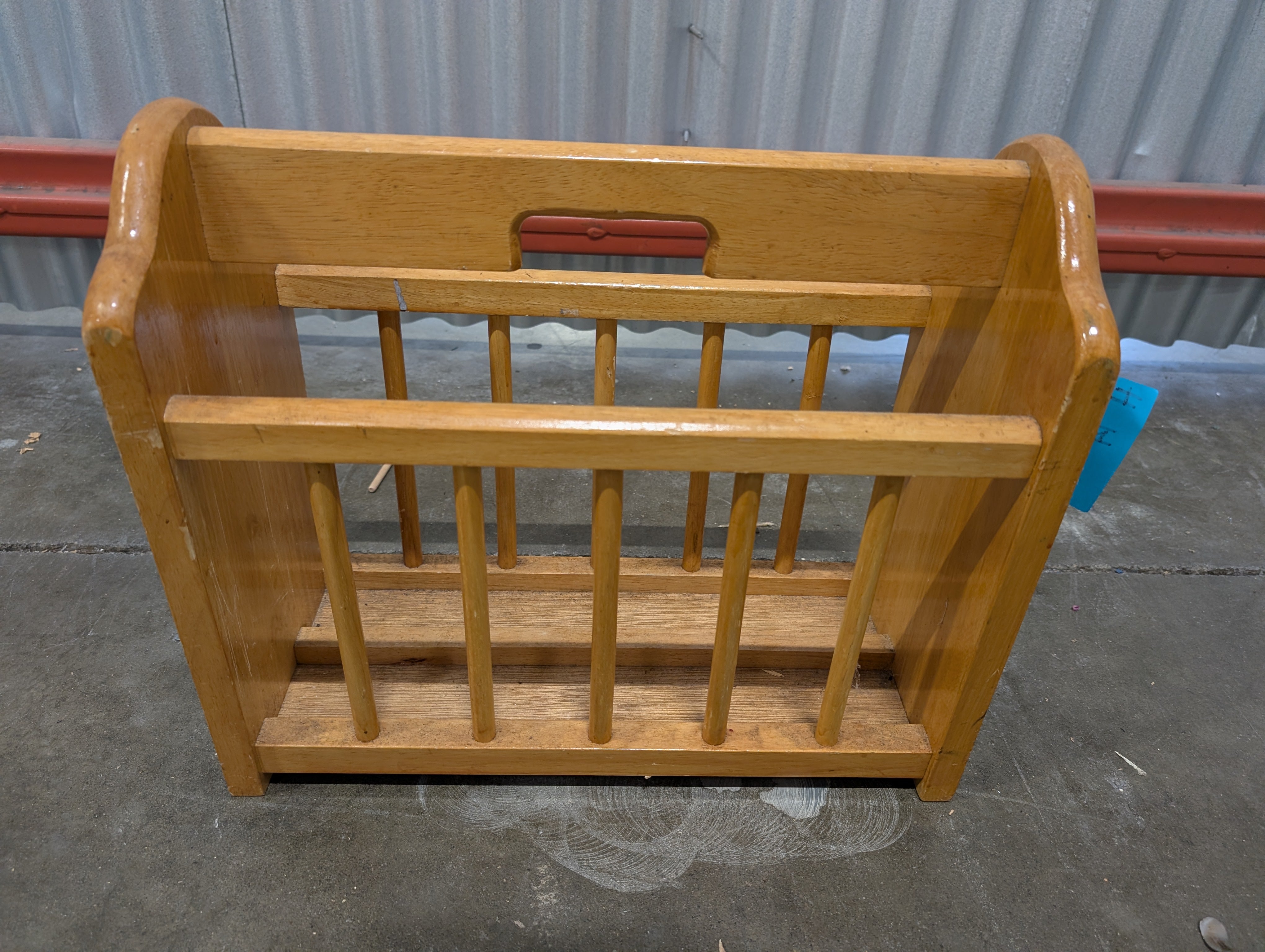 Mid-Century Modern Wood Magazine Rack