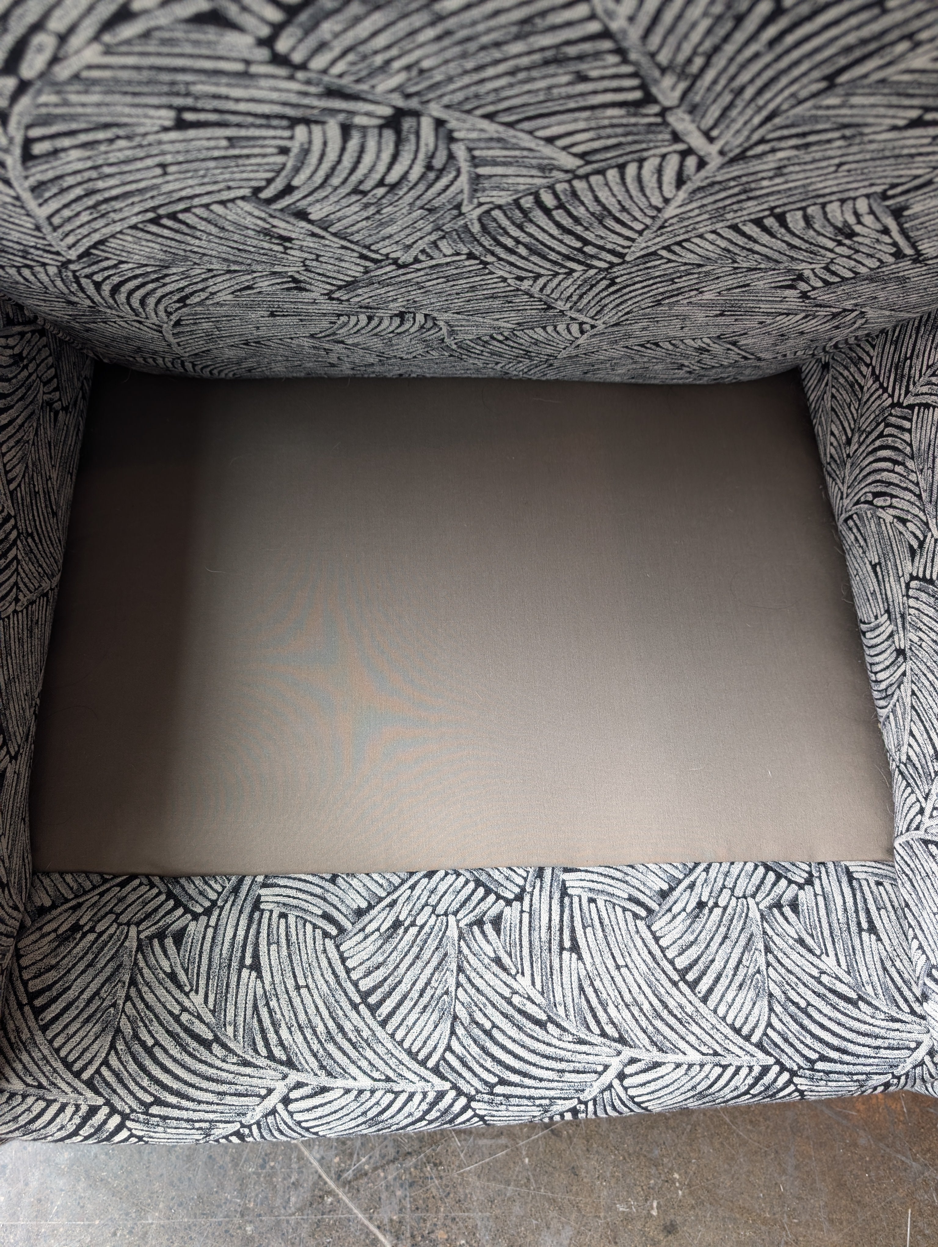 Pair of Contemporary Upholstered Club Chair with Botanical Pattern