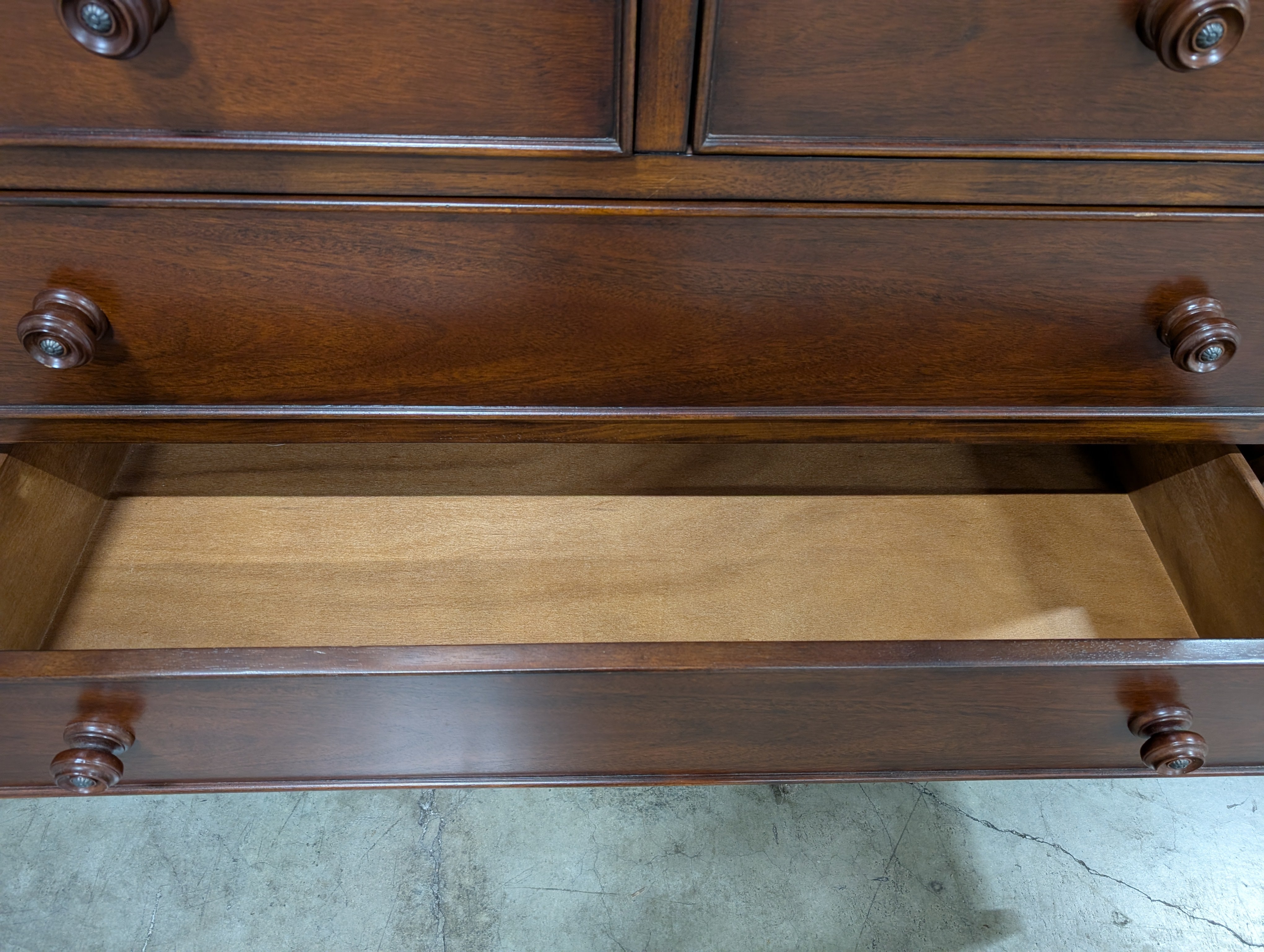 Traditional Dark Hardwood Armoire Dresser Combo