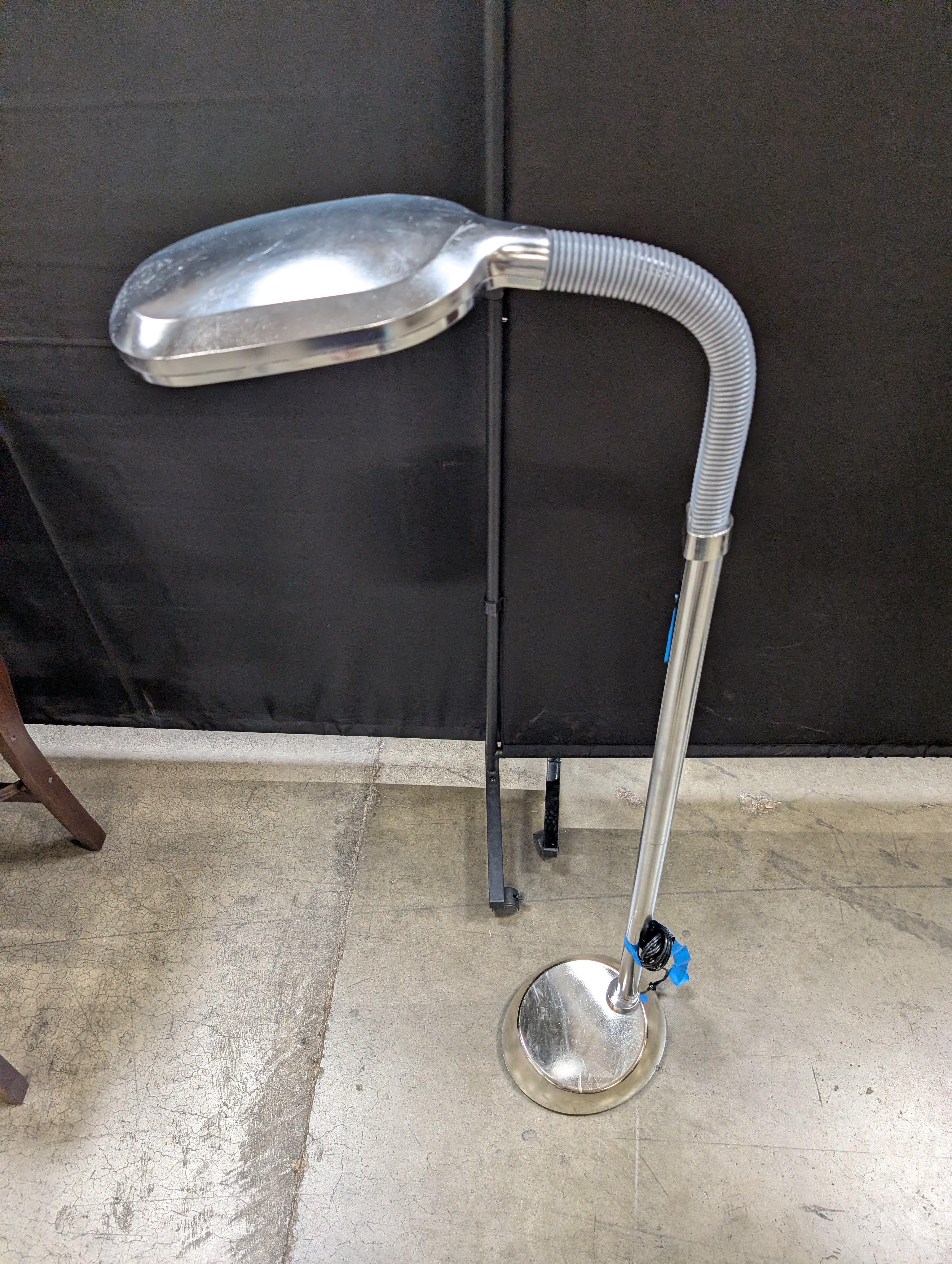 Adjustable Gooseneck Reading Floor Lamp in Chrome