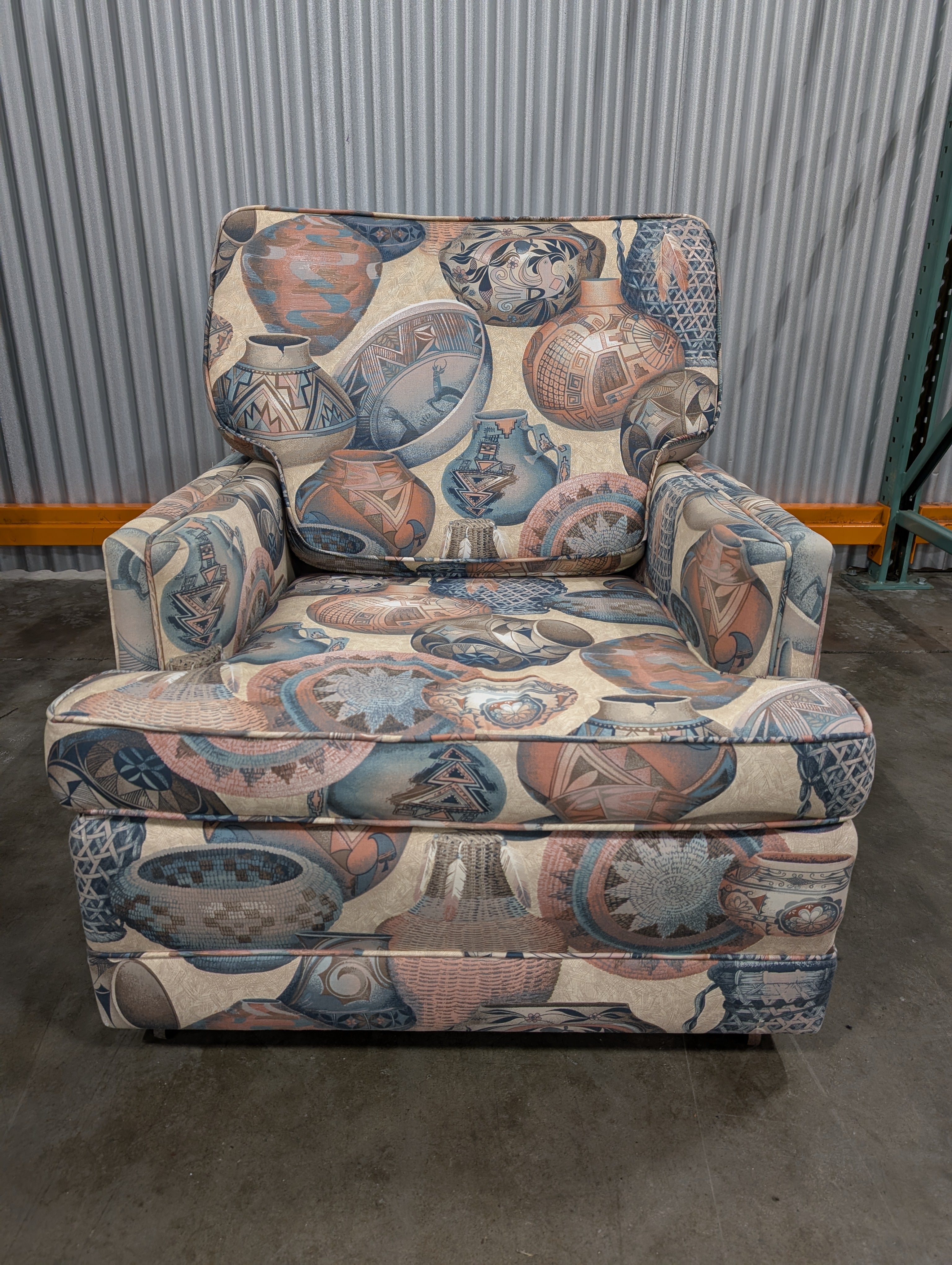 Southwestern-style pottery Print Armchair
