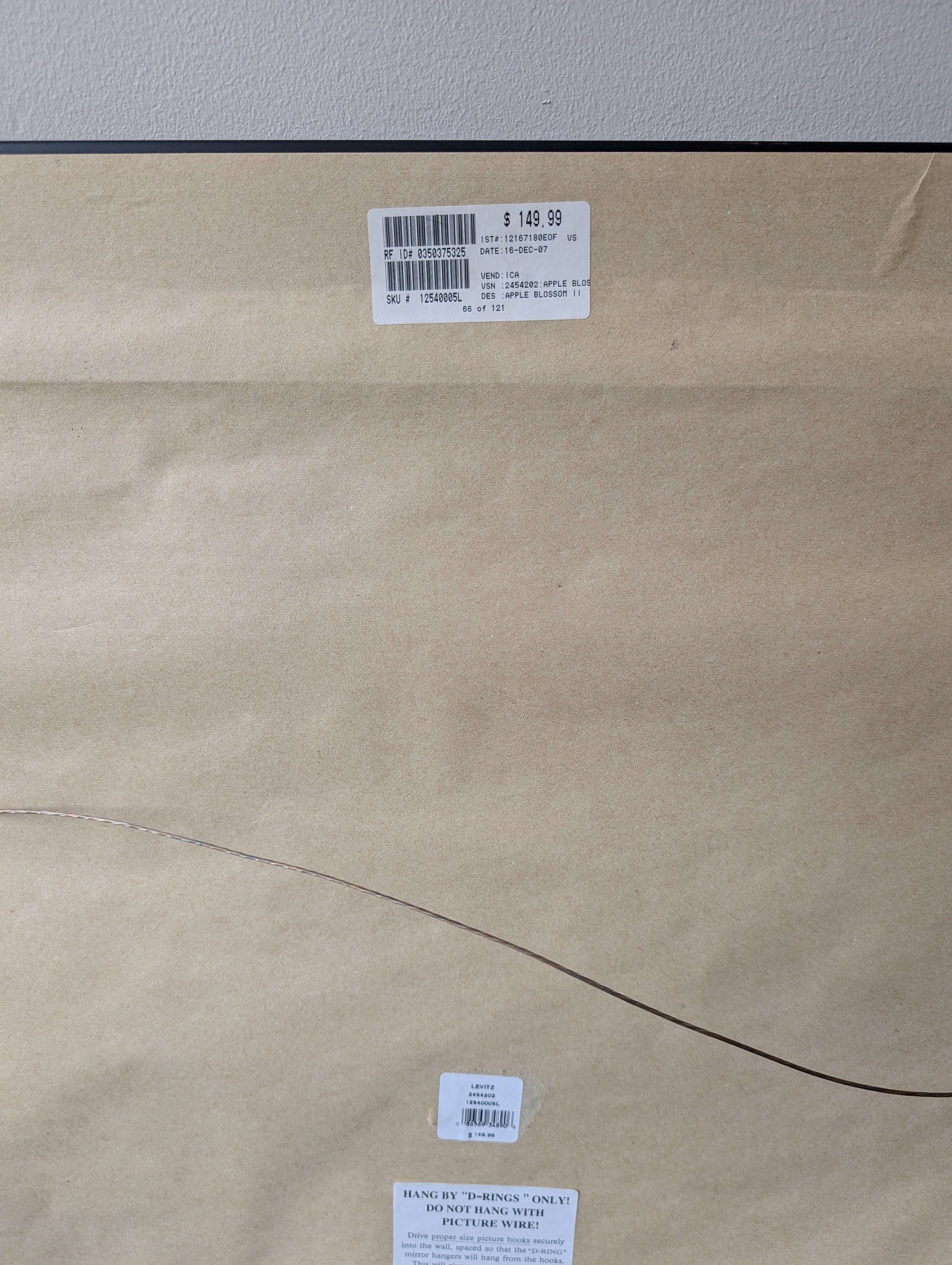 Decorative Framed Cherry Blossom Tree Wall Art with Dual Matting