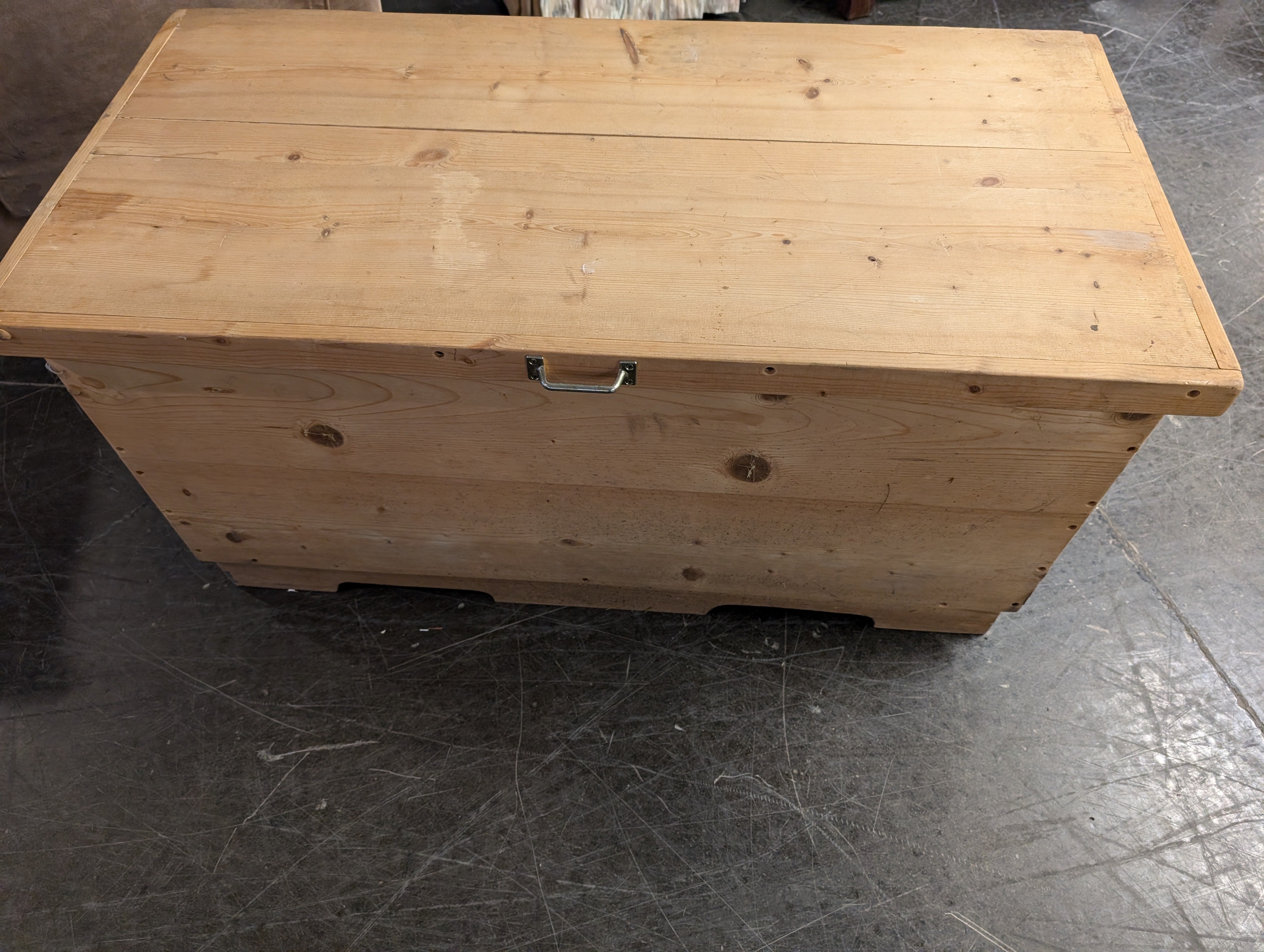 Rustic Wooden Storage Box with Brass Hardware