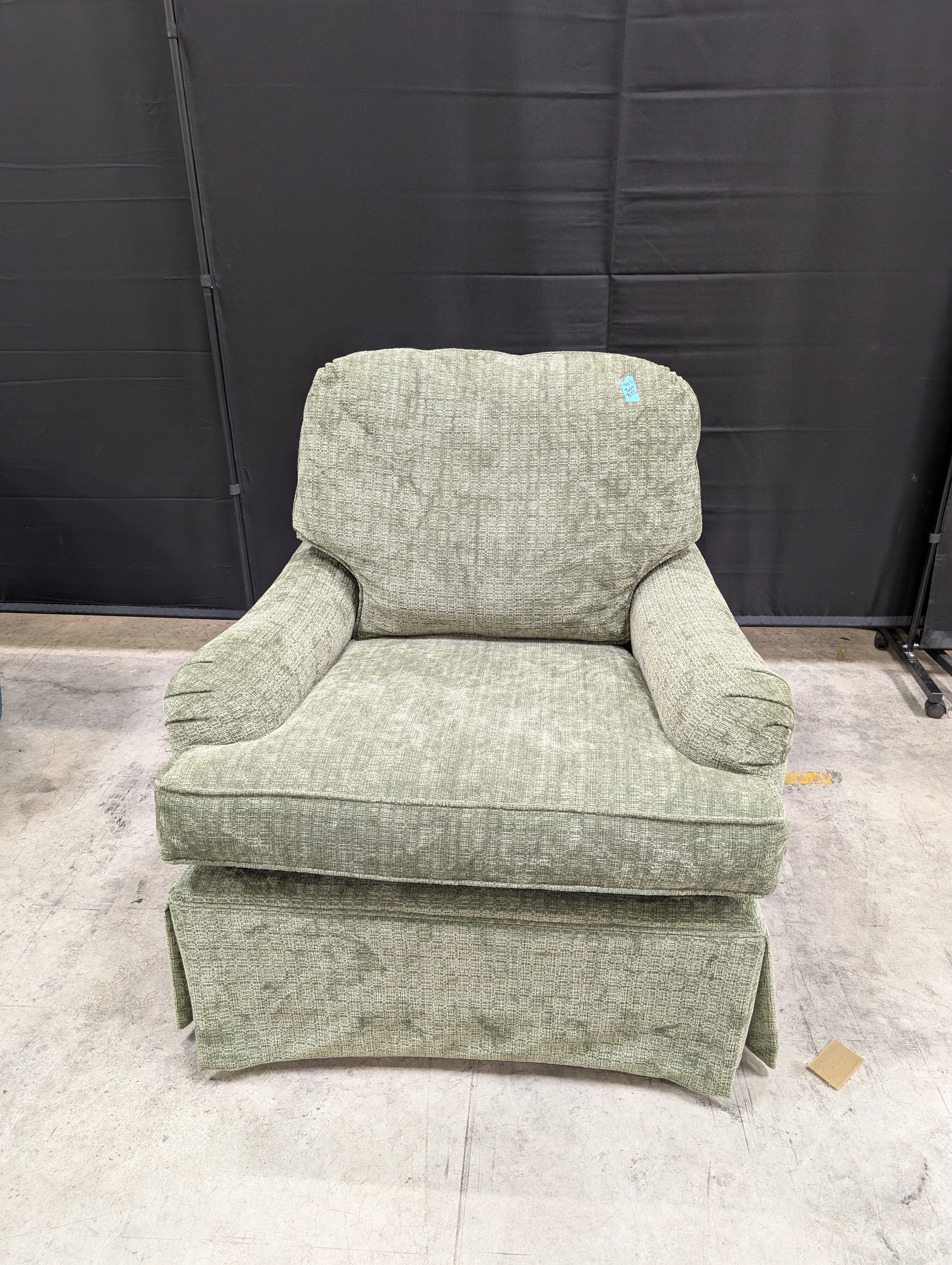 Woodmark Sage Green Textured Armchair