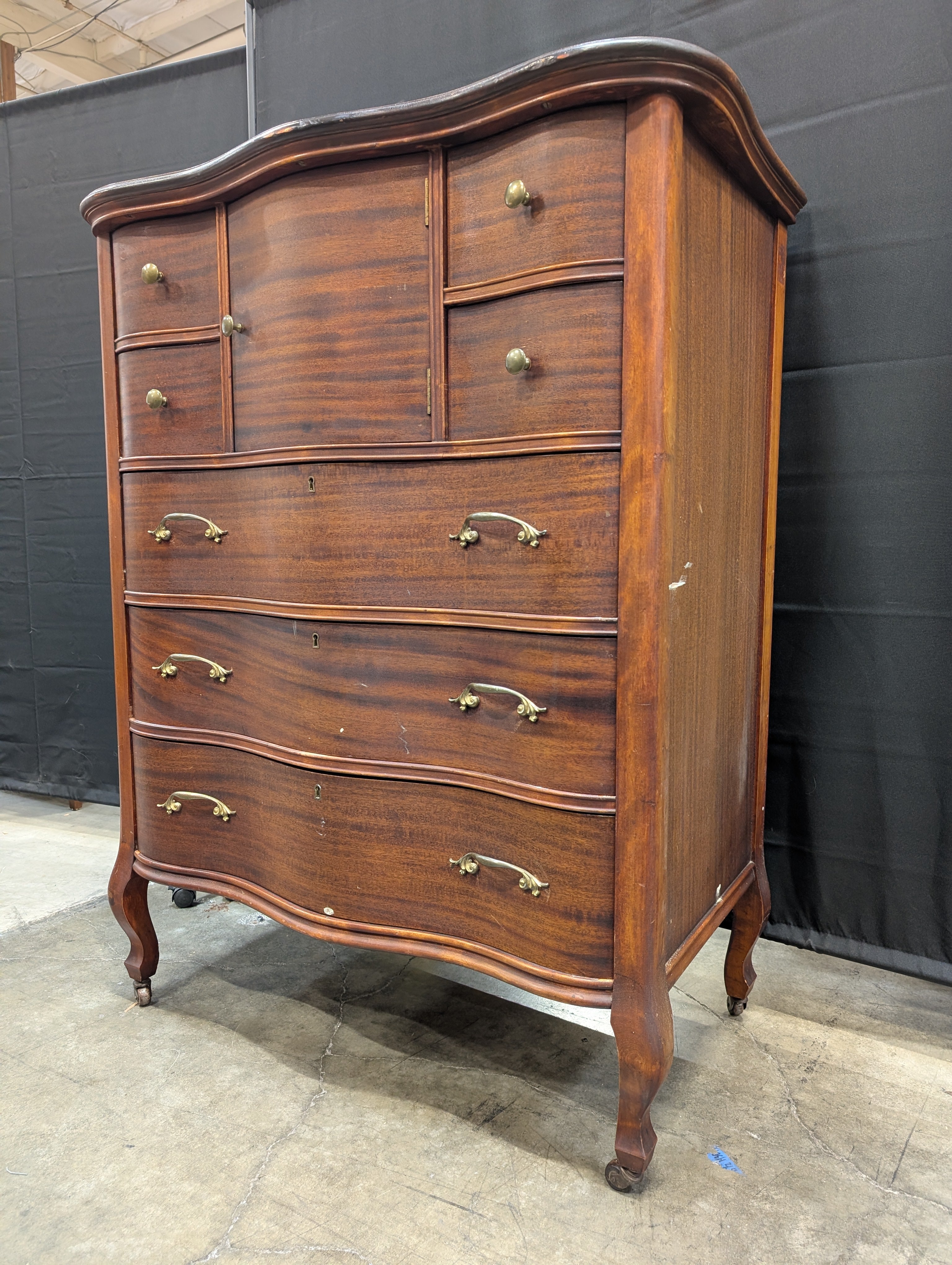 Woodard Furniture Company Vintage Chest of Drawers with Curved Front