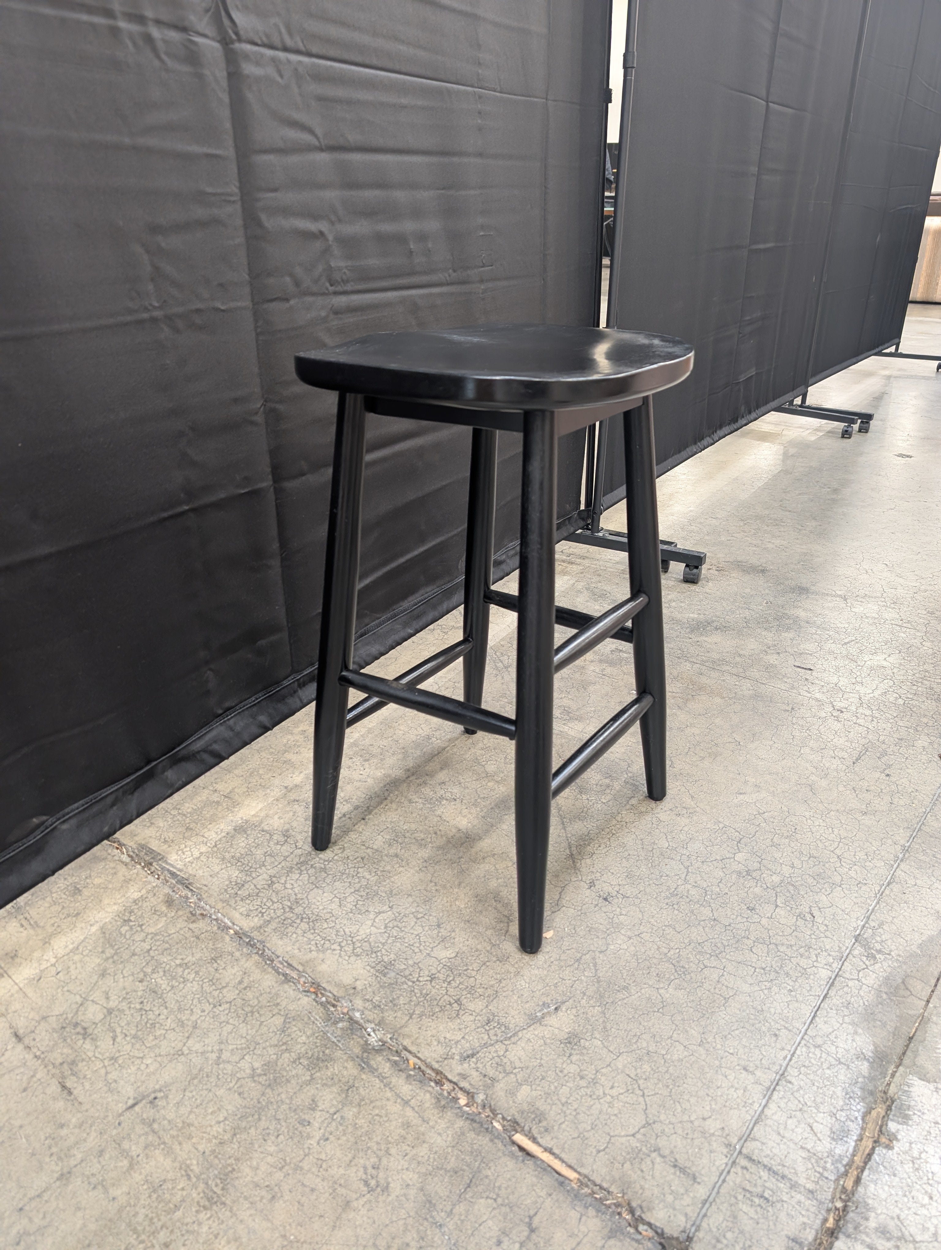 Black Wood Bar Stool